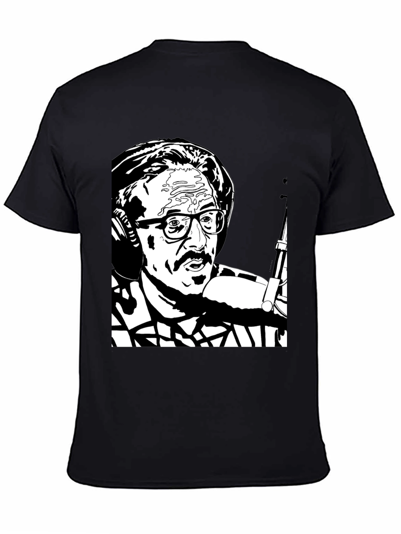 Black T-Shirt with Graphic Print