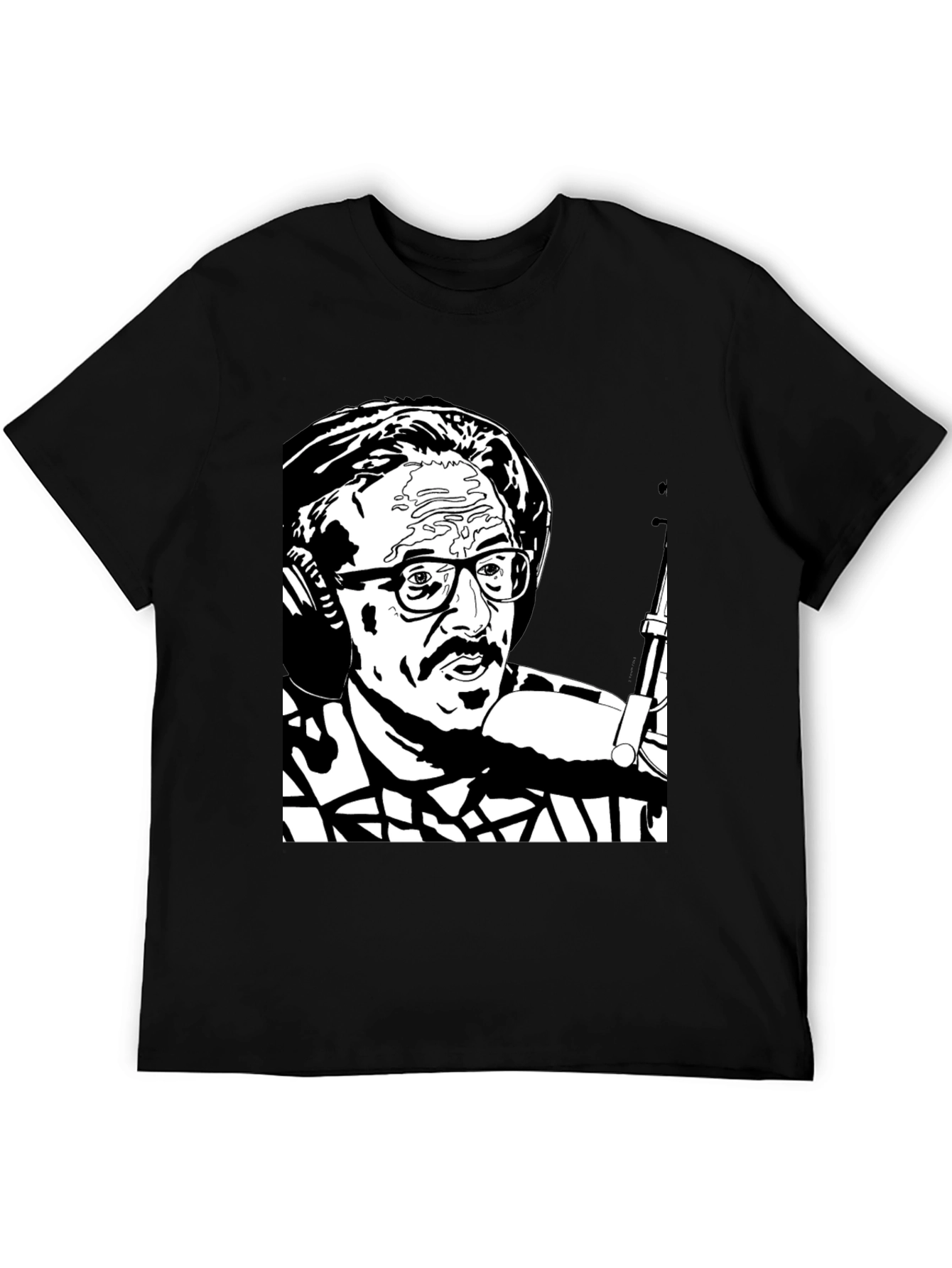 Black T-Shirt with Graphic Print