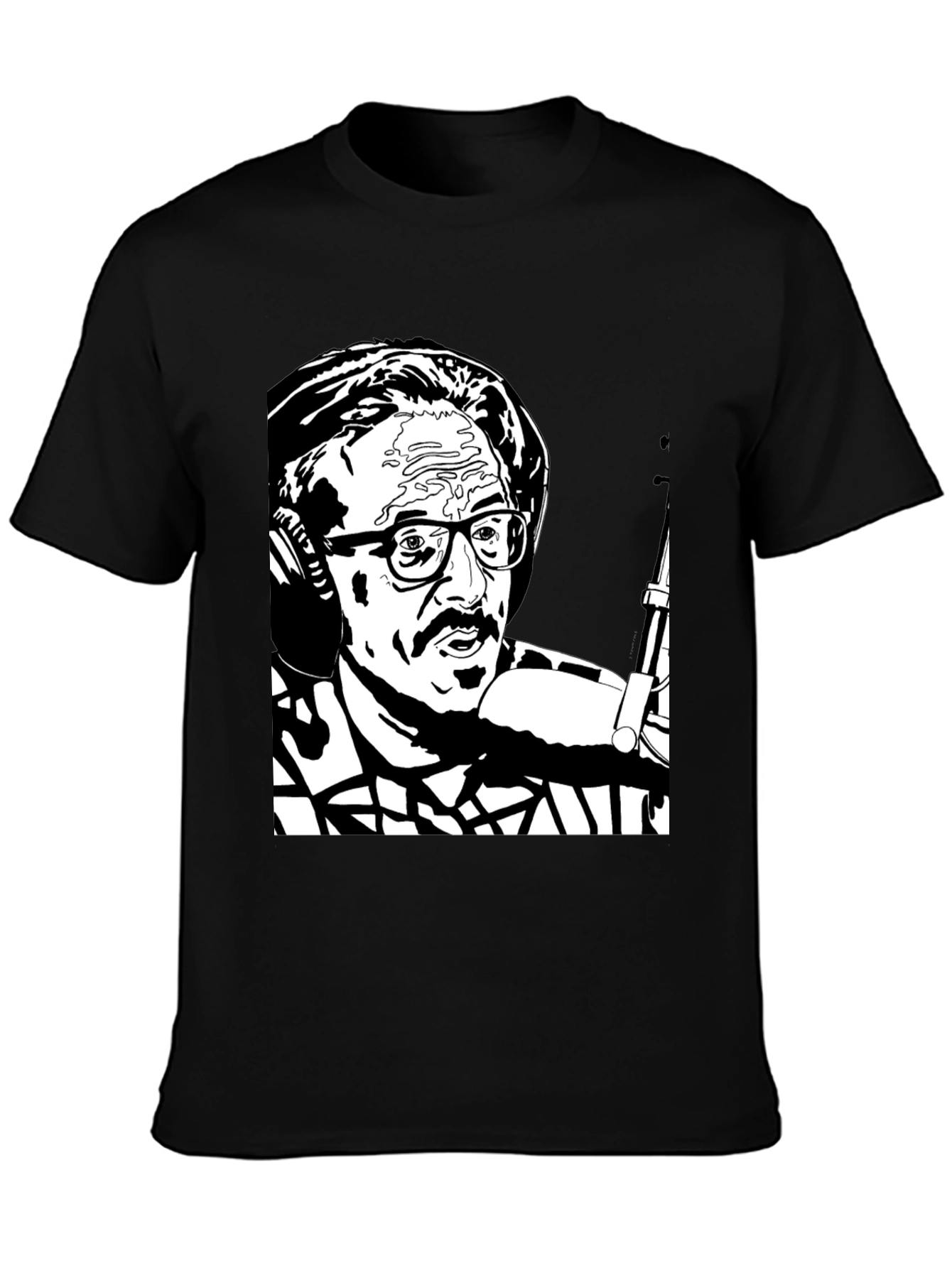 Black T-Shirt with Graphic Print