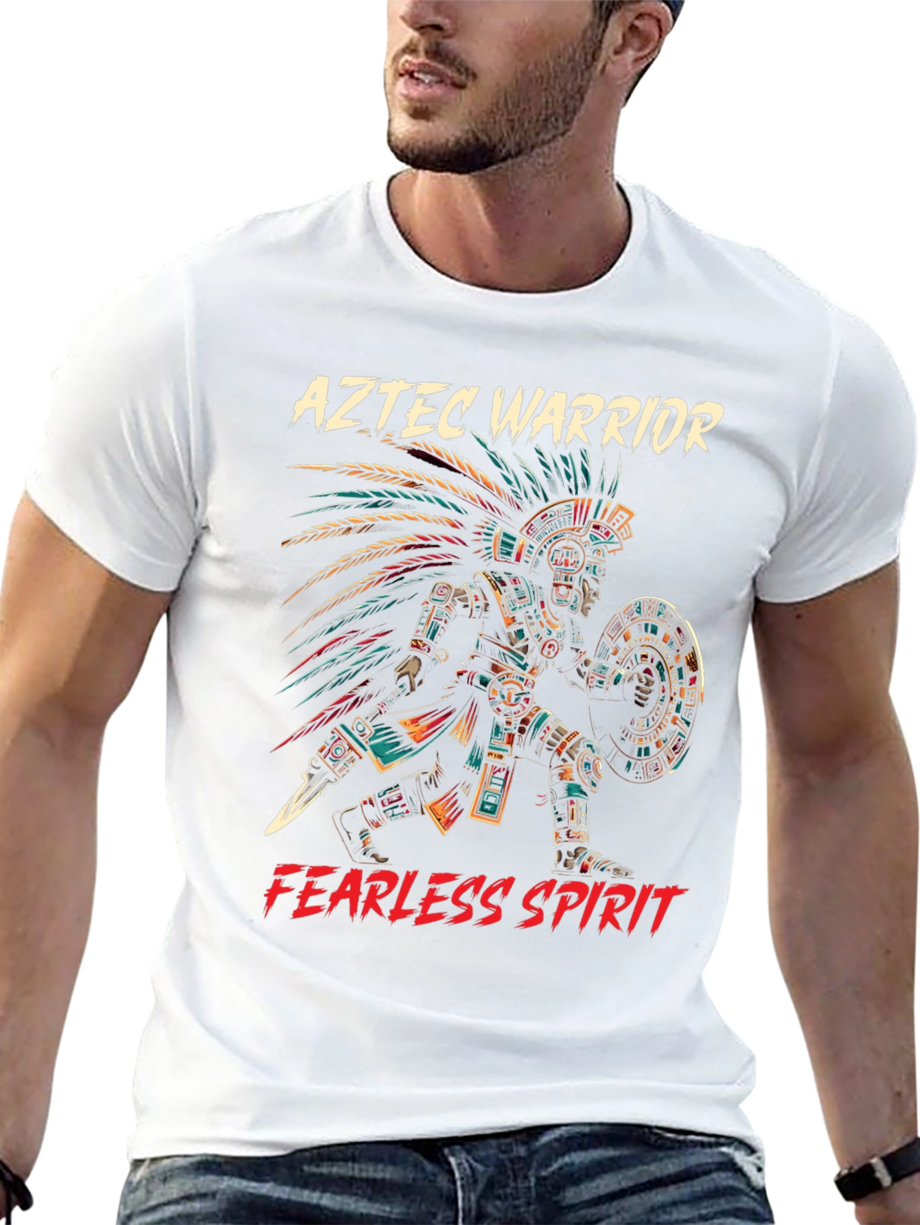 Aztec Warrior T-Shirt - Fearless Spirit Tee