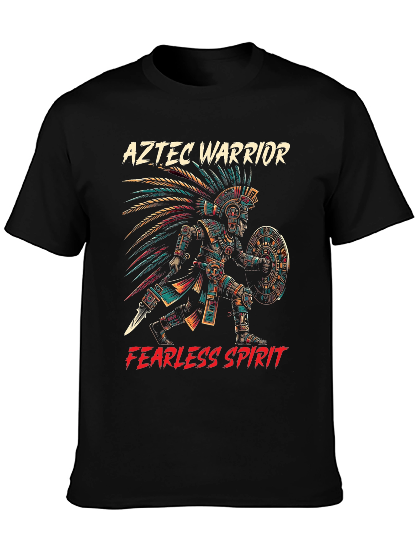 Aztec Warrior T-Shirt - Fearless Spirit Tee
