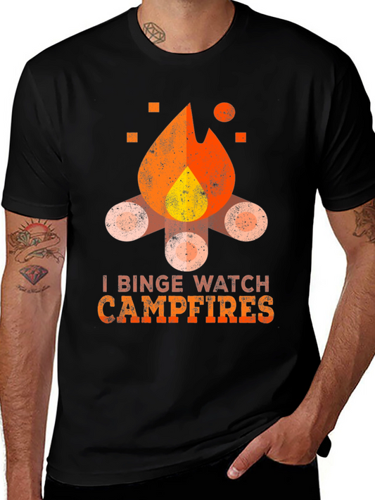 Campfire Binge Watching Graphic Tee