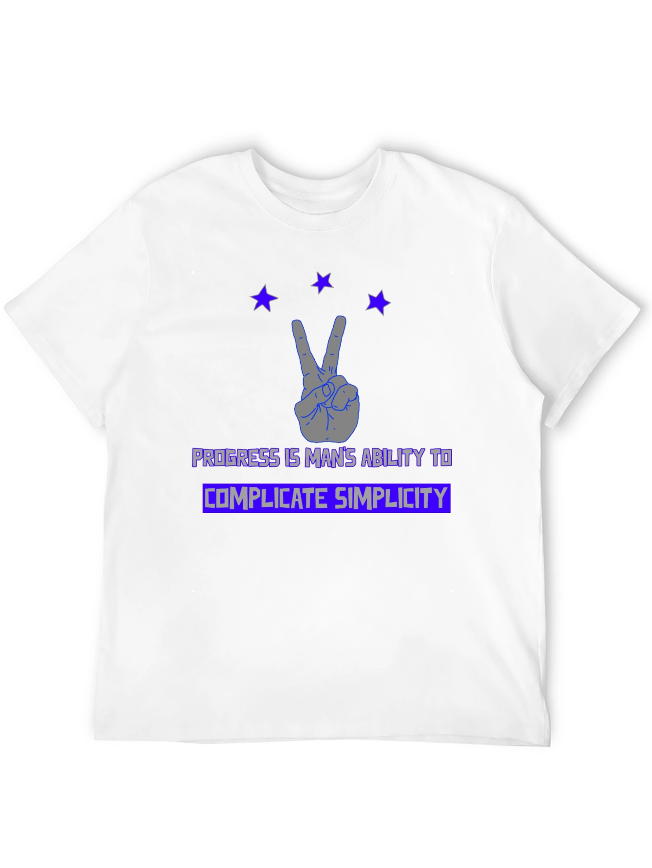 Progress Complicate Simplicity Black Graphic Tee