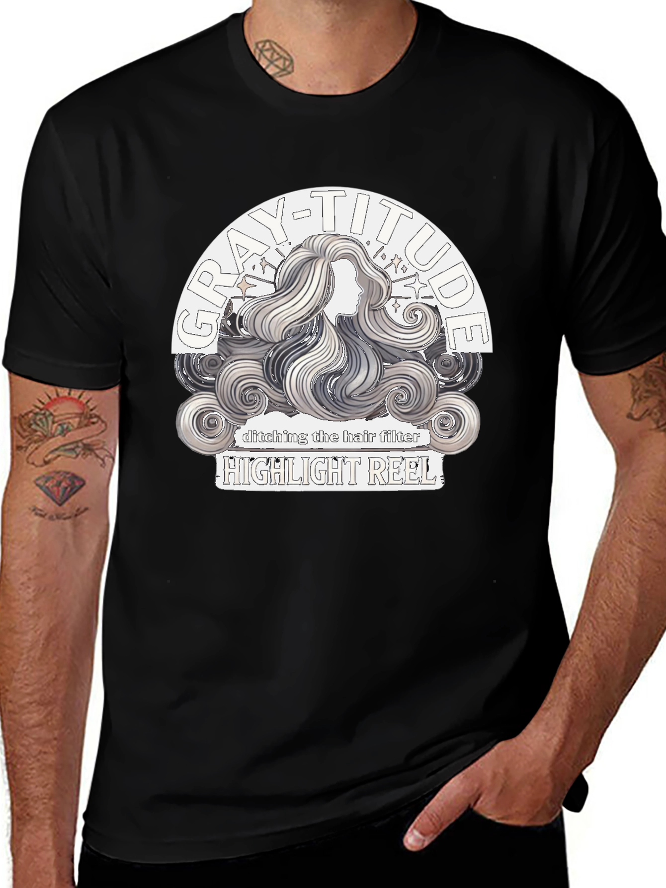 Gray-Titude Highlight Reel Graphic Tee
