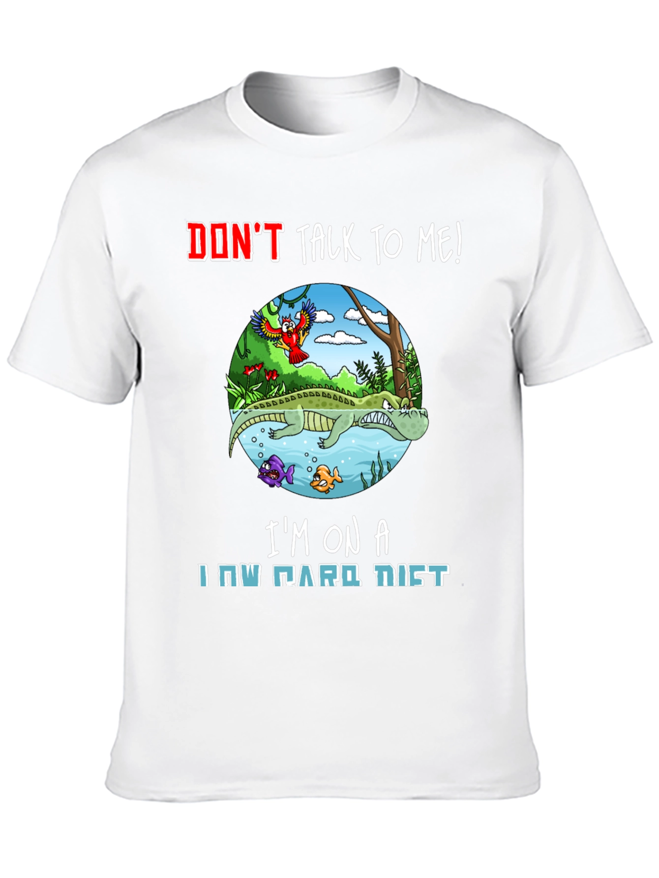 Funny Alligator Low Carb Diet Graphic Tee