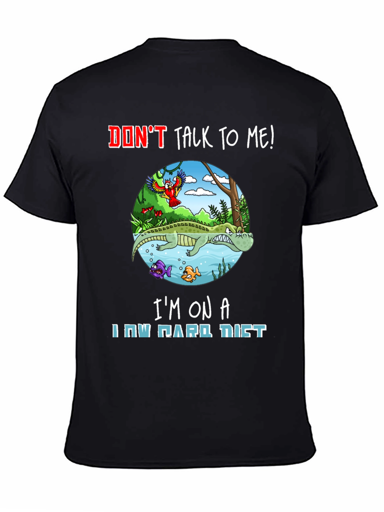 Funny Alligator Low Carb Diet Graphic Tee