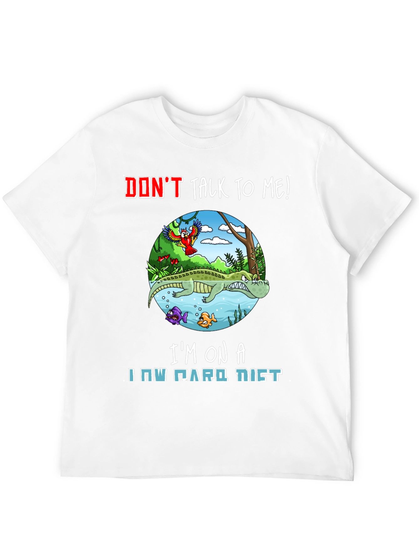 Funny Alligator Low Carb Diet Graphic Tee
