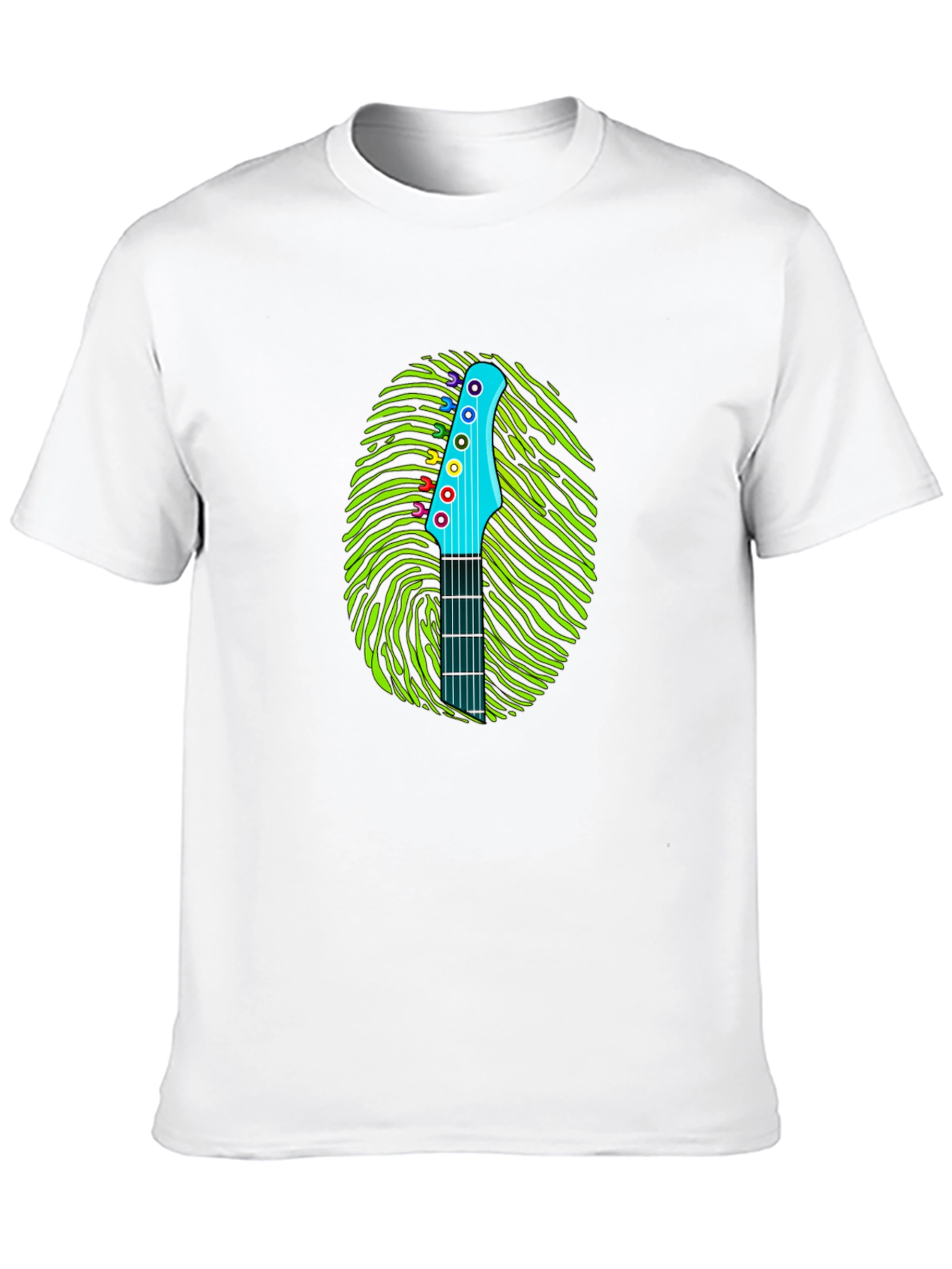 Guitar Fingerprint Graphic T-Shirt