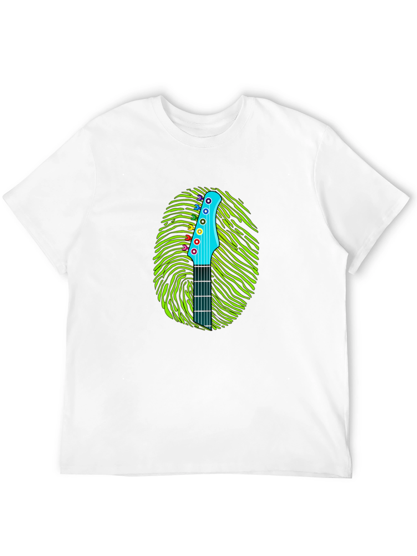 Guitar Fingerprint Graphic T-Shirt