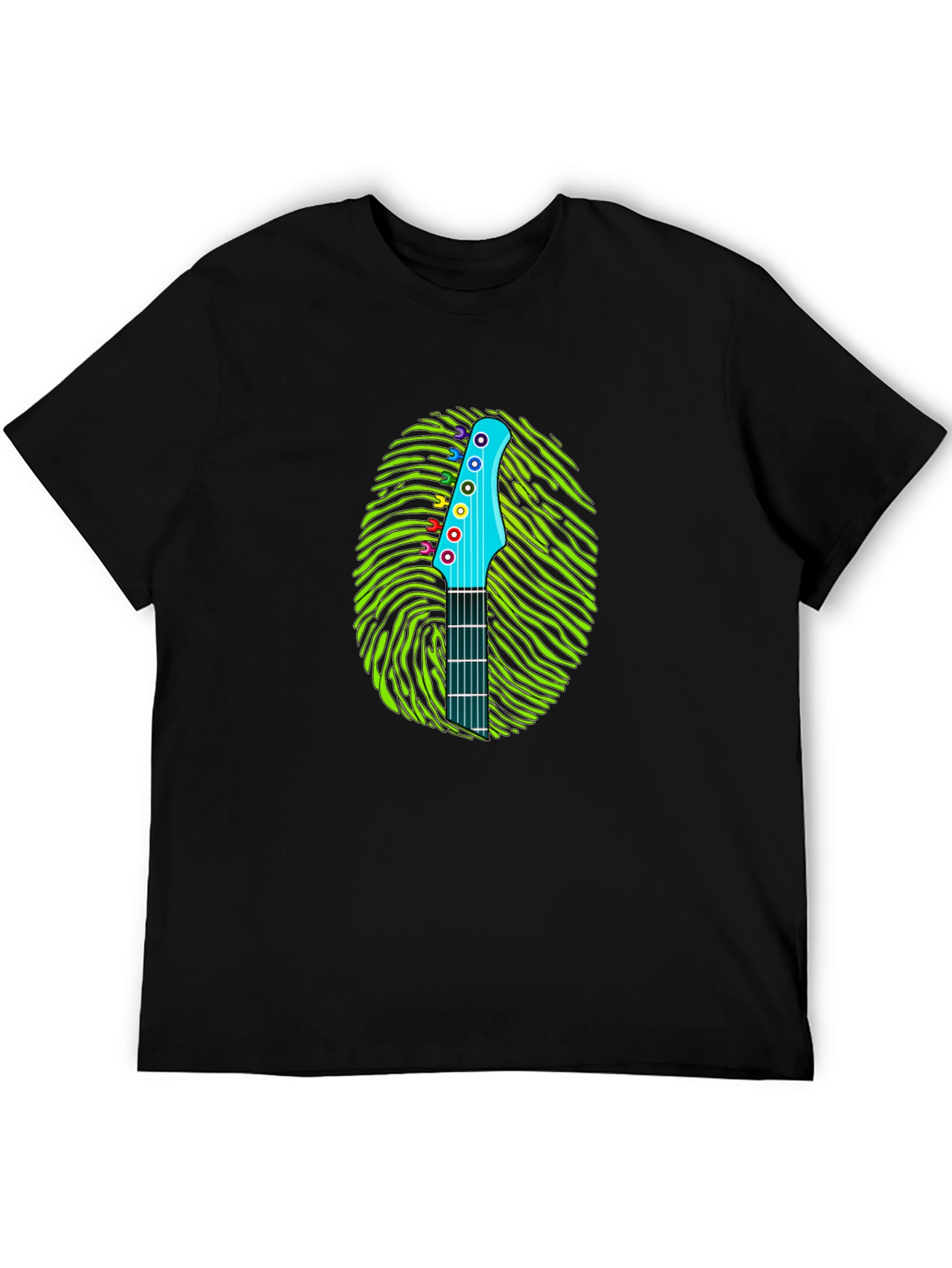 Guitar Fingerprint Graphic T-Shirt