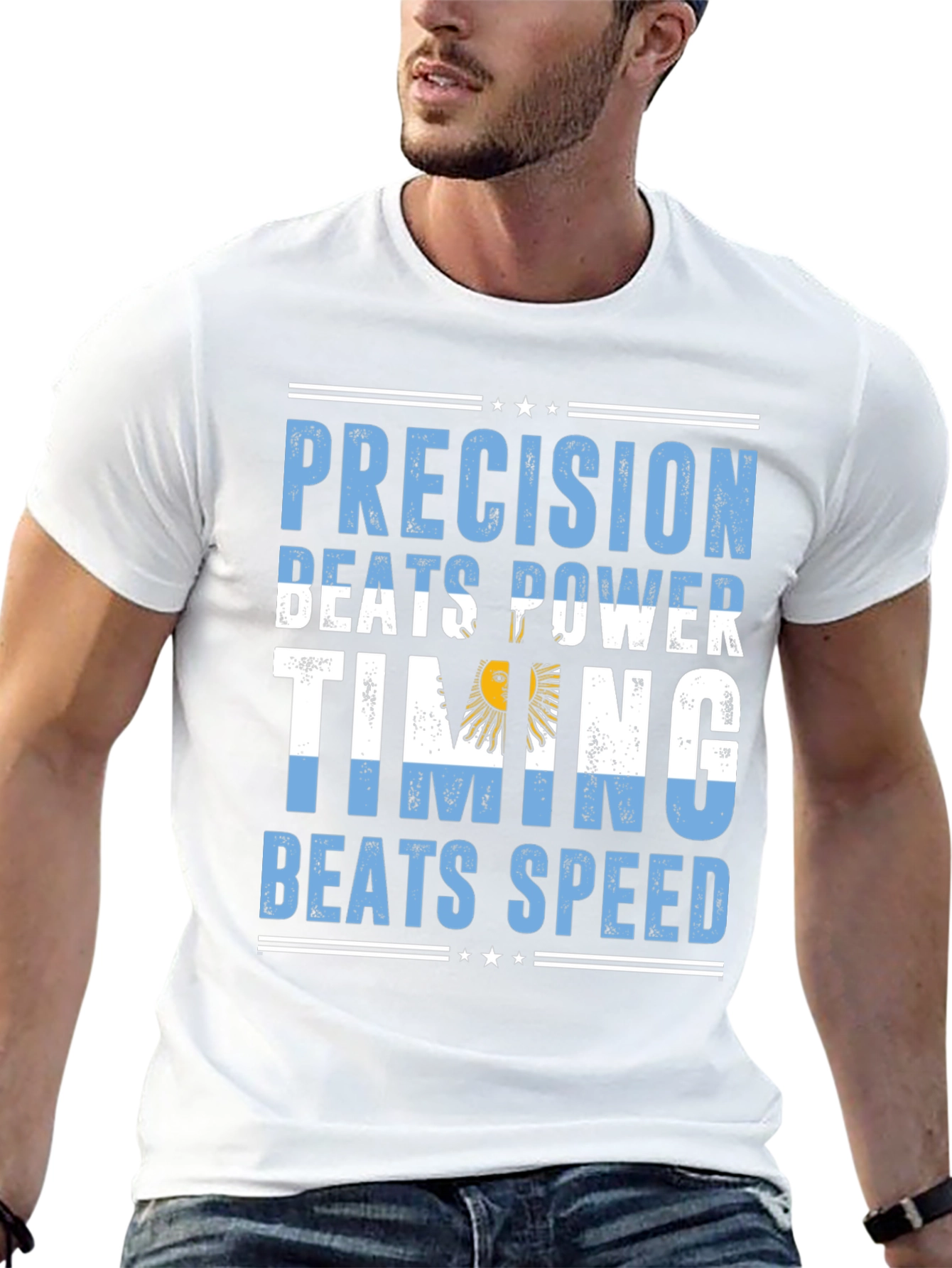 Argentina Precision Beats Power Timing Beats Speed T-Shirt