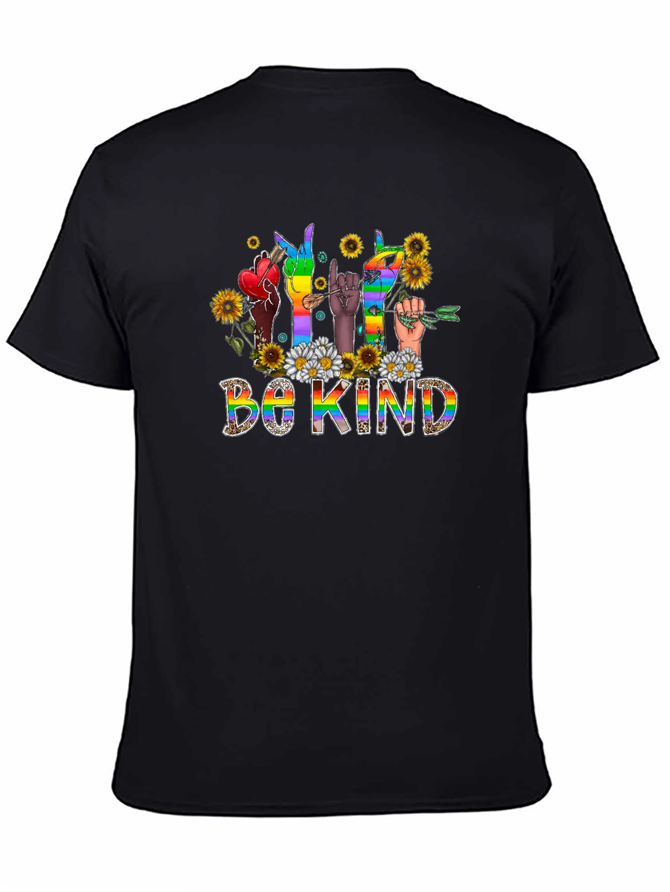 Be Kind Pride Sign Language Graphic Tee