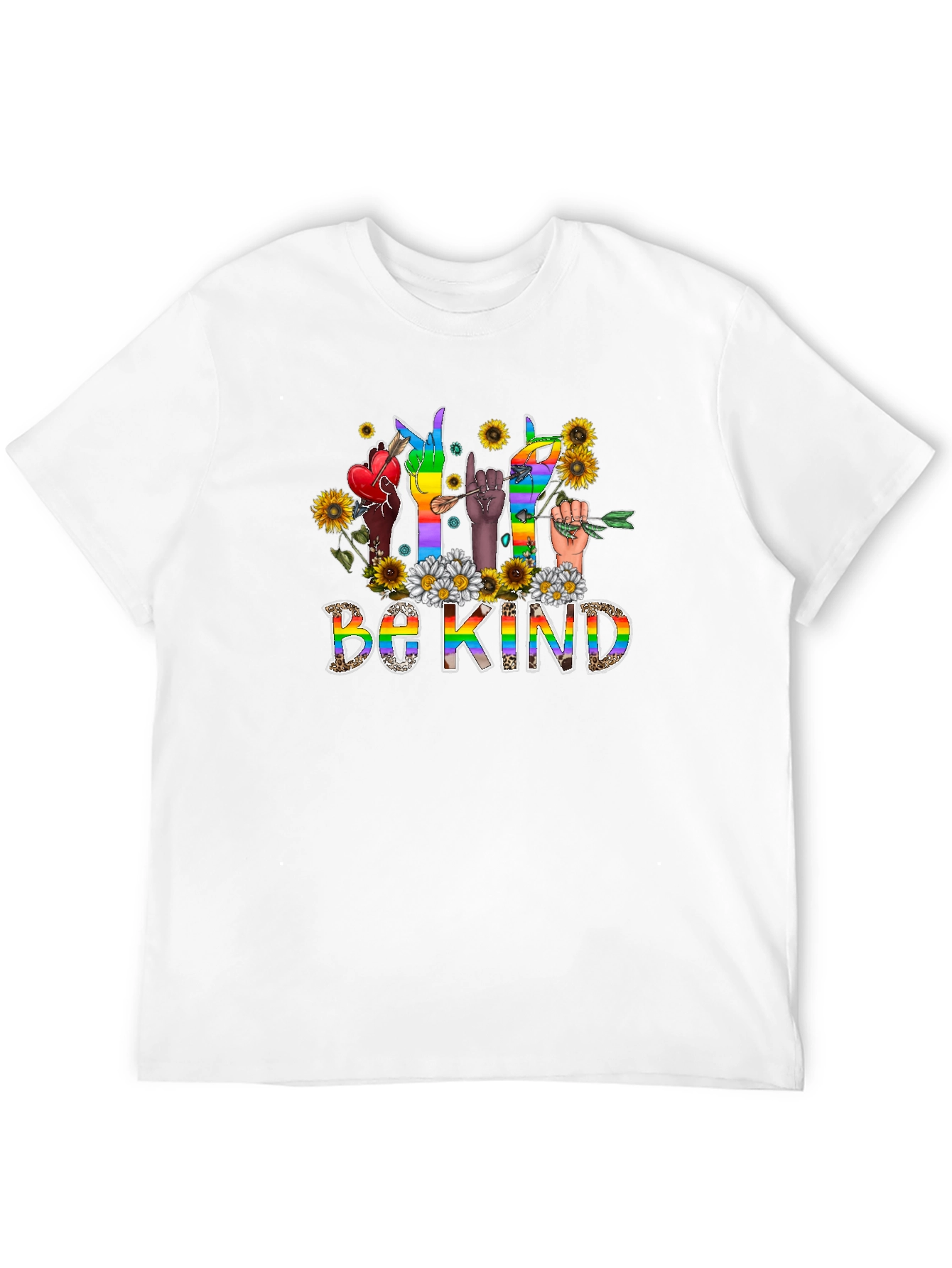 Be Kind Pride Sign Language Graphic Tee