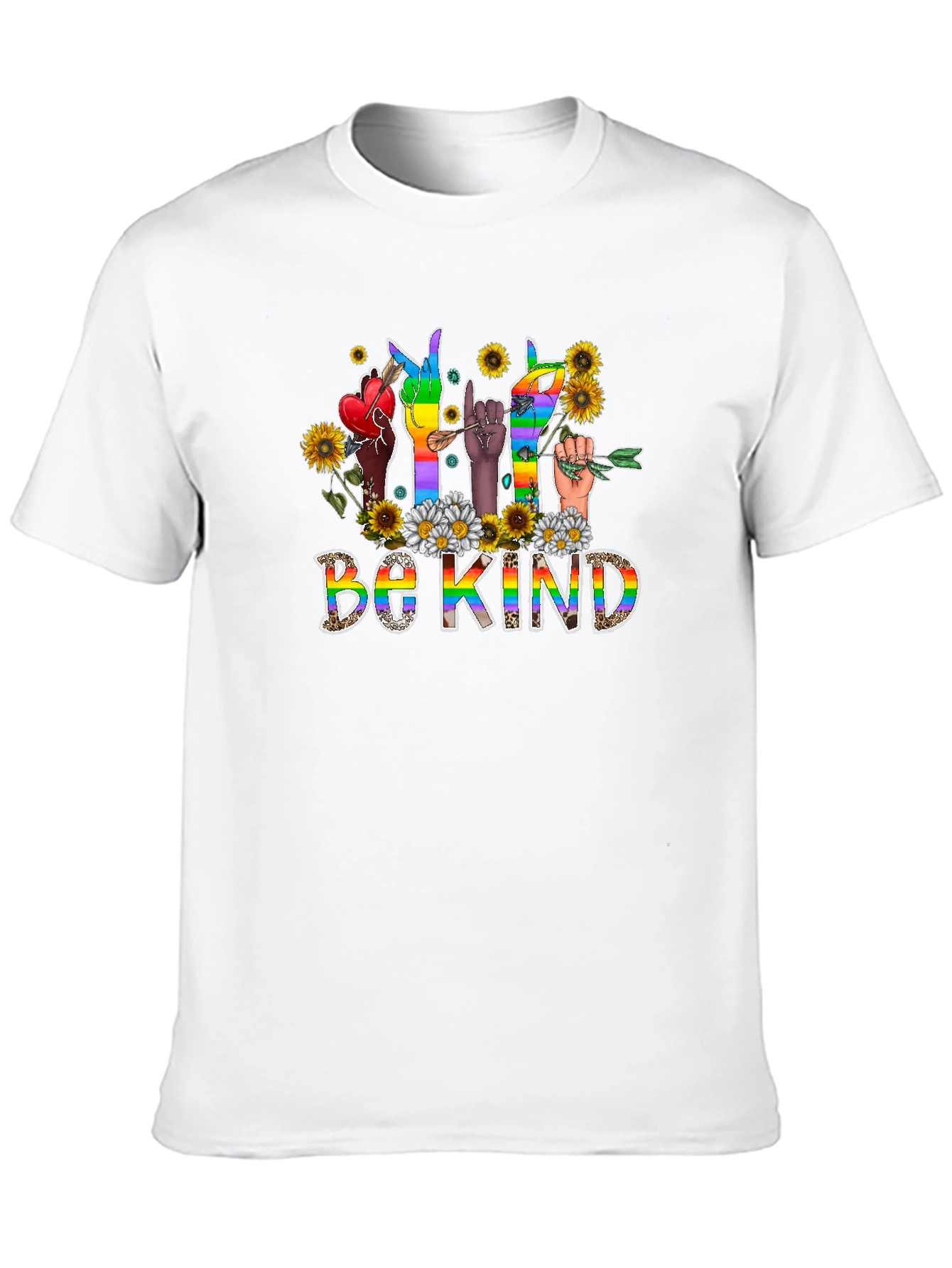 Be Kind Pride Sign Language Graphic Tee