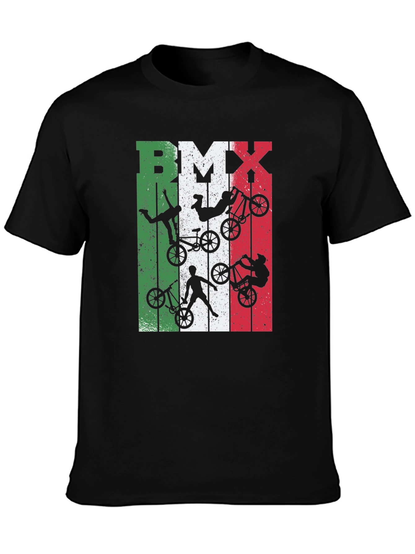 BMX Italian Flag Graphic Tee - Biker Style