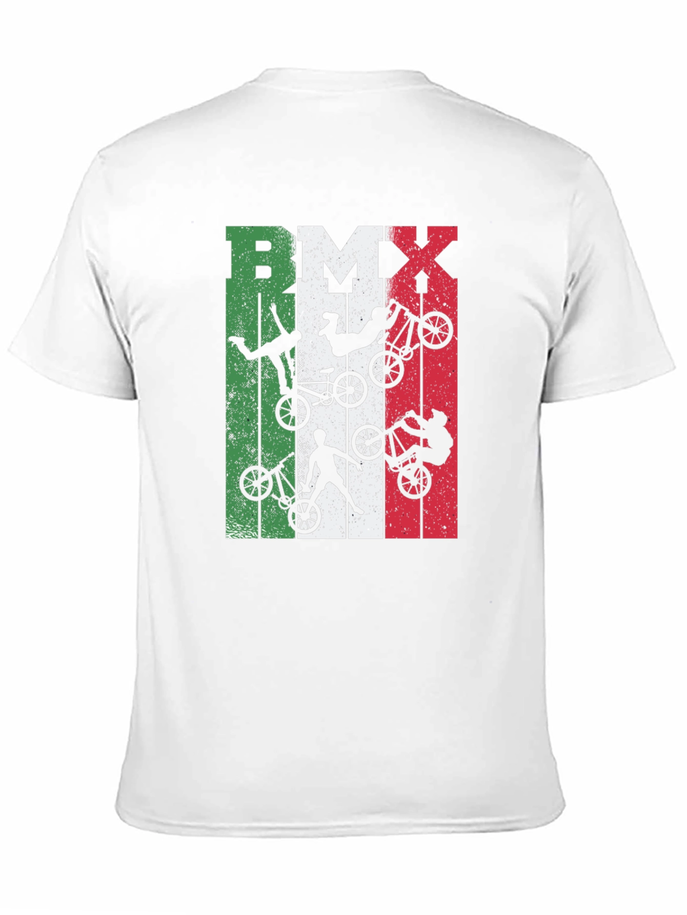 BMX Italian Flag Graphic Tee - Biker Style