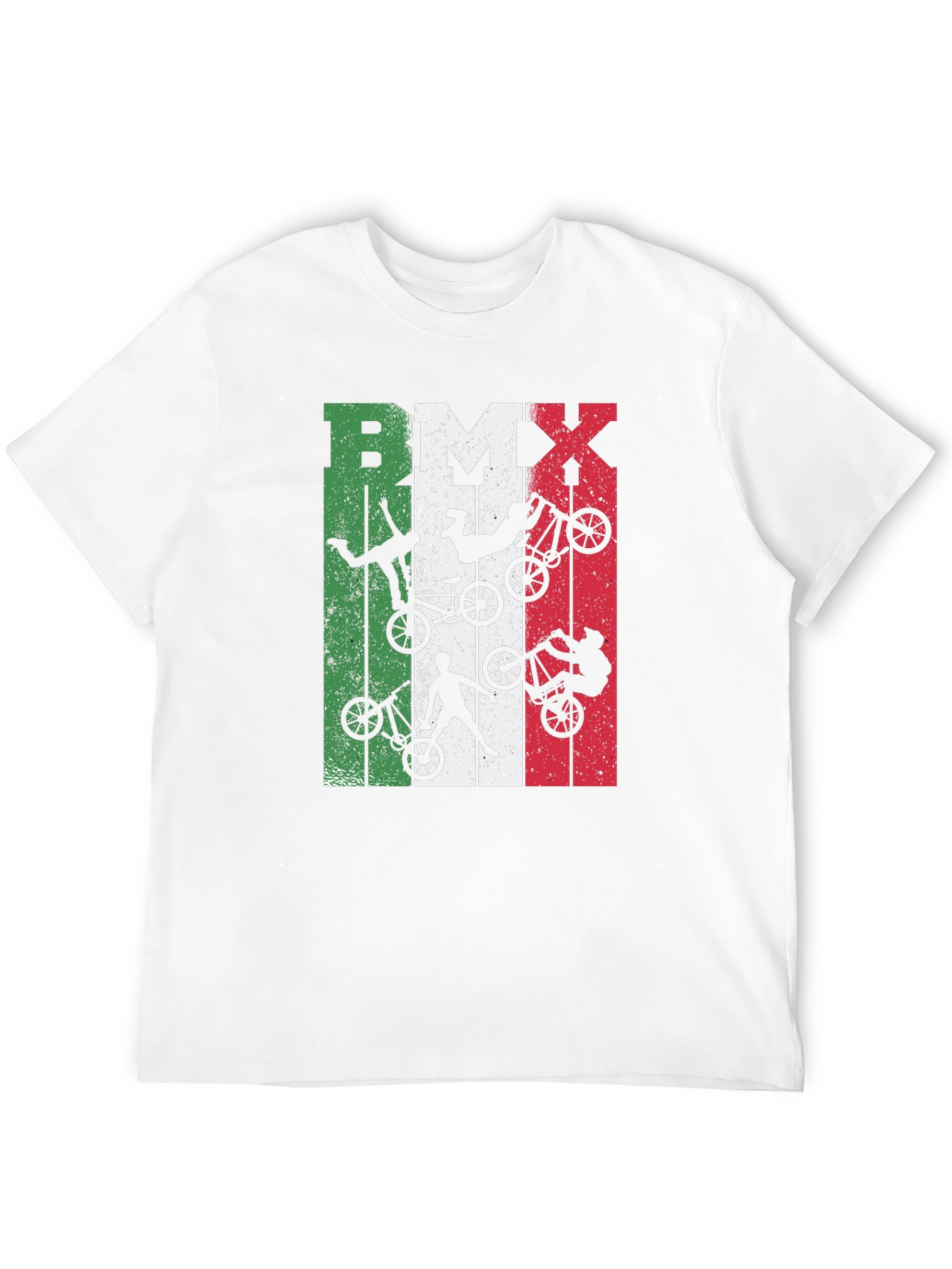BMX Italian Flag Graphic Tee - Biker Style