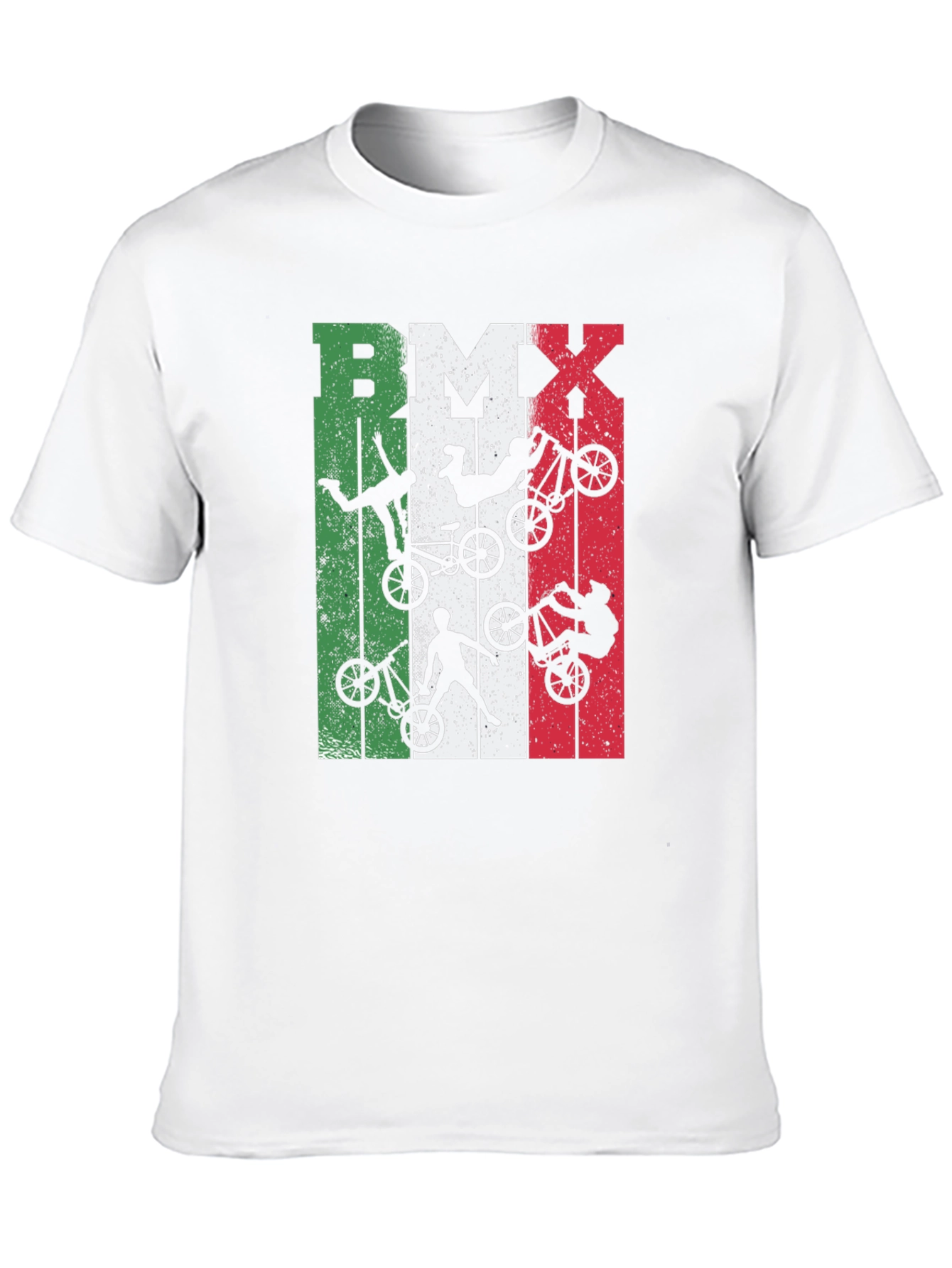 BMX Italian Flag Graphic Tee - Biker Style