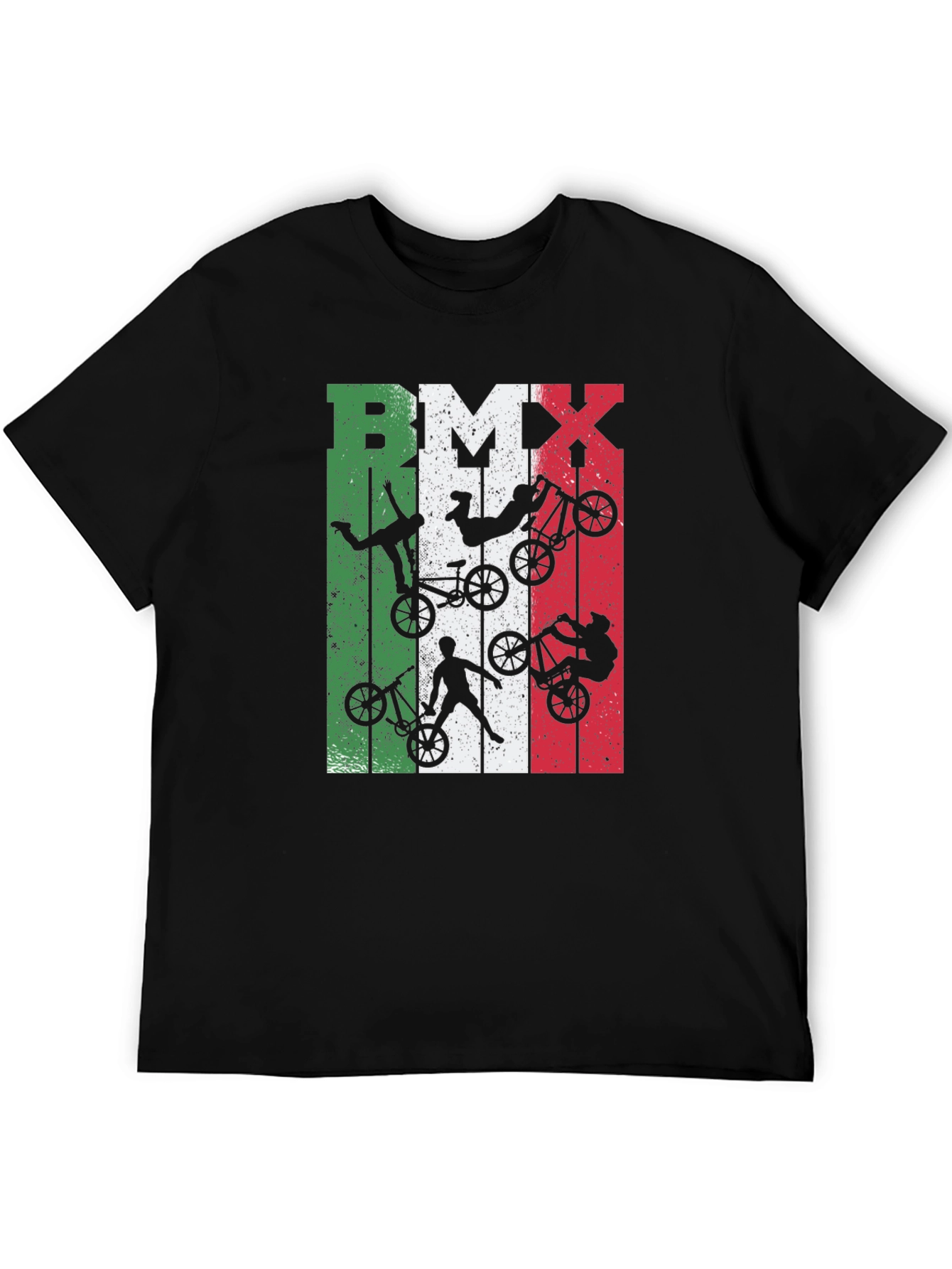 BMX Italian Flag Graphic Tee - Biker Style