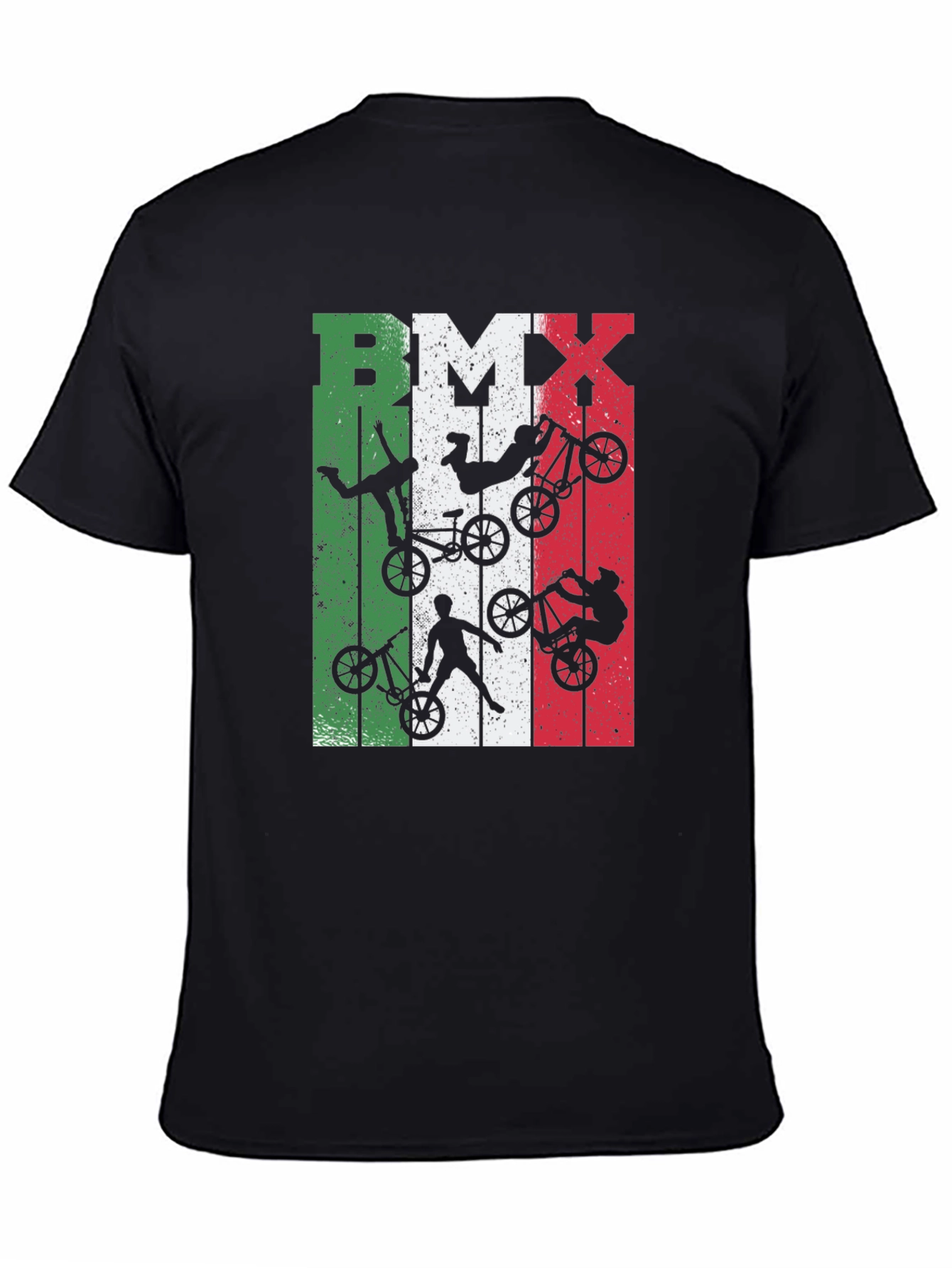 BMX Italian Flag Graphic Tee - Biker Style