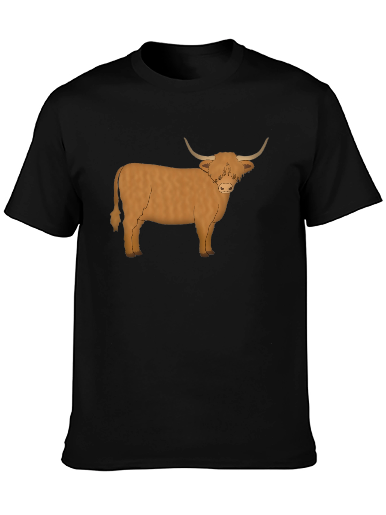 Highland Cow Graphic Tee - Mens Black T-Shirt
