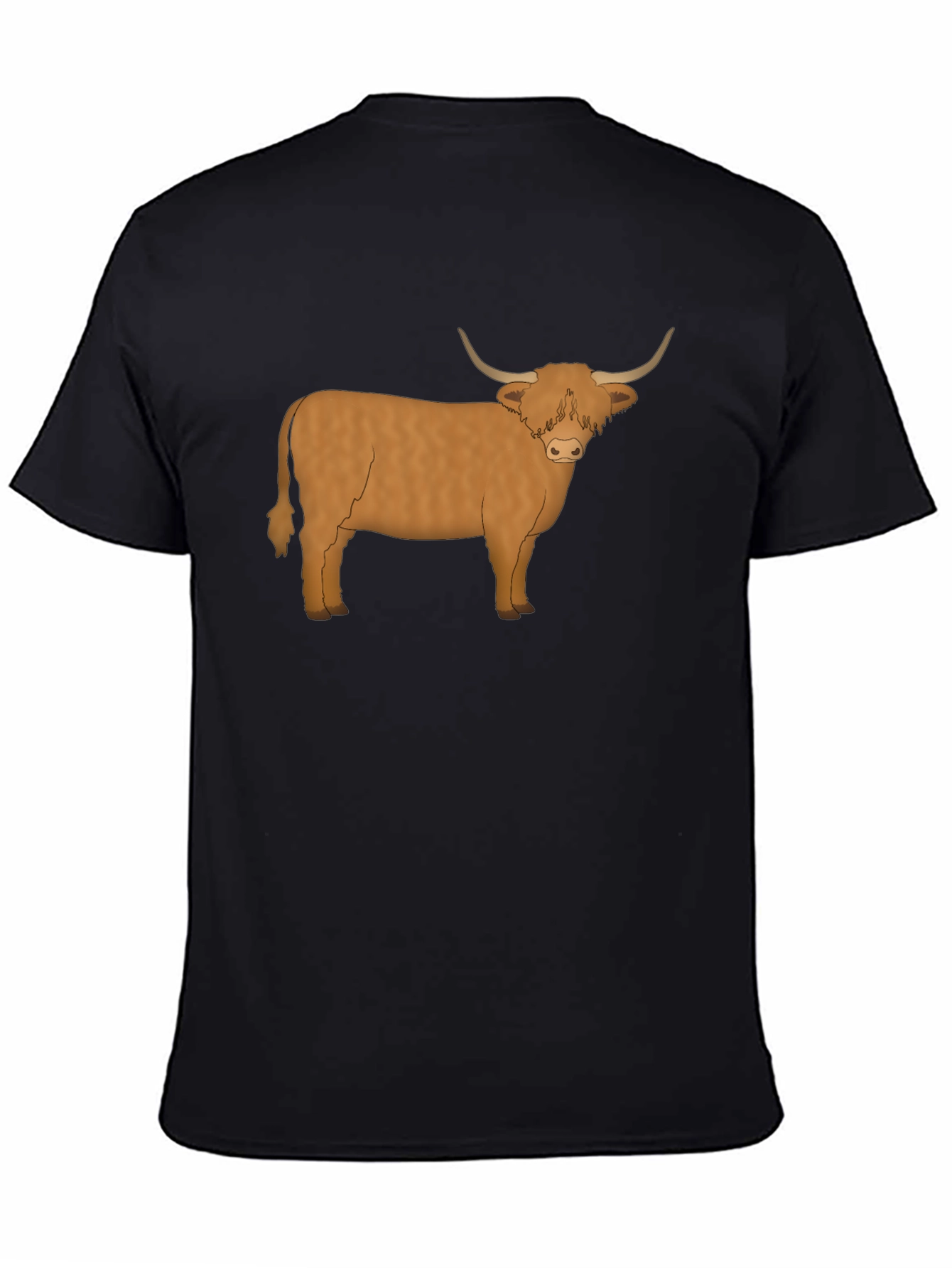 Highland Cow Graphic Tee - Mens Black T-Shirt