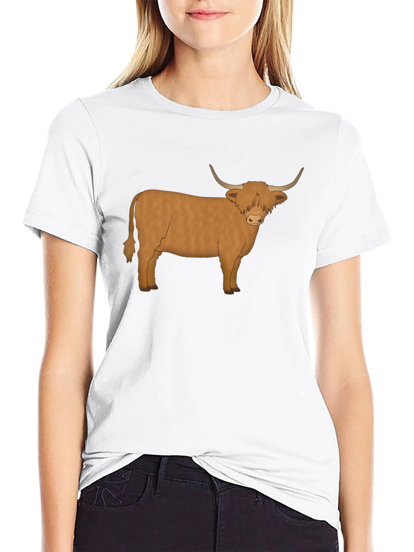 Highland Cow Graphic Tee - Mens Black T-Shirt