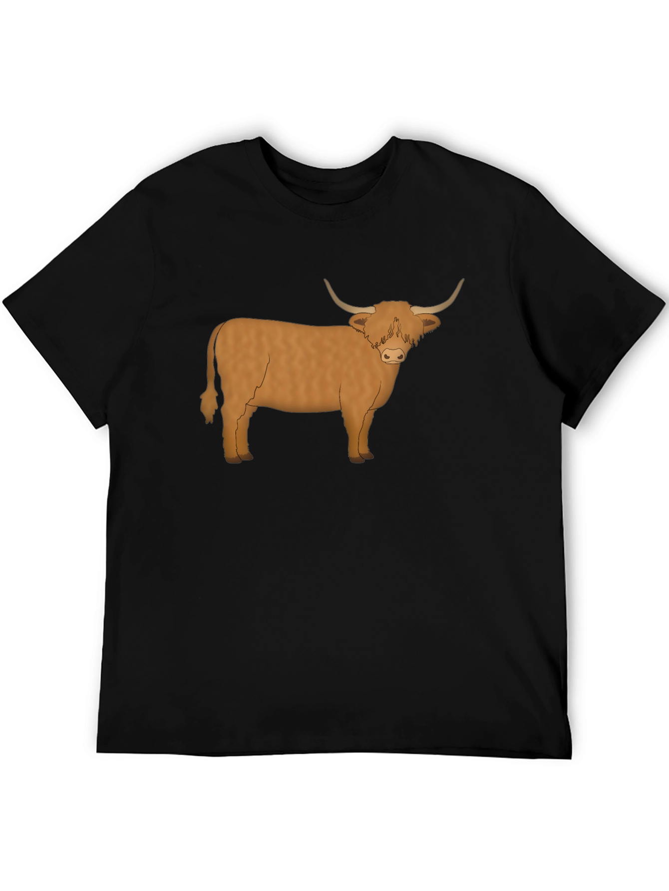 Highland Cow Graphic Tee - Mens Black T-Shirt