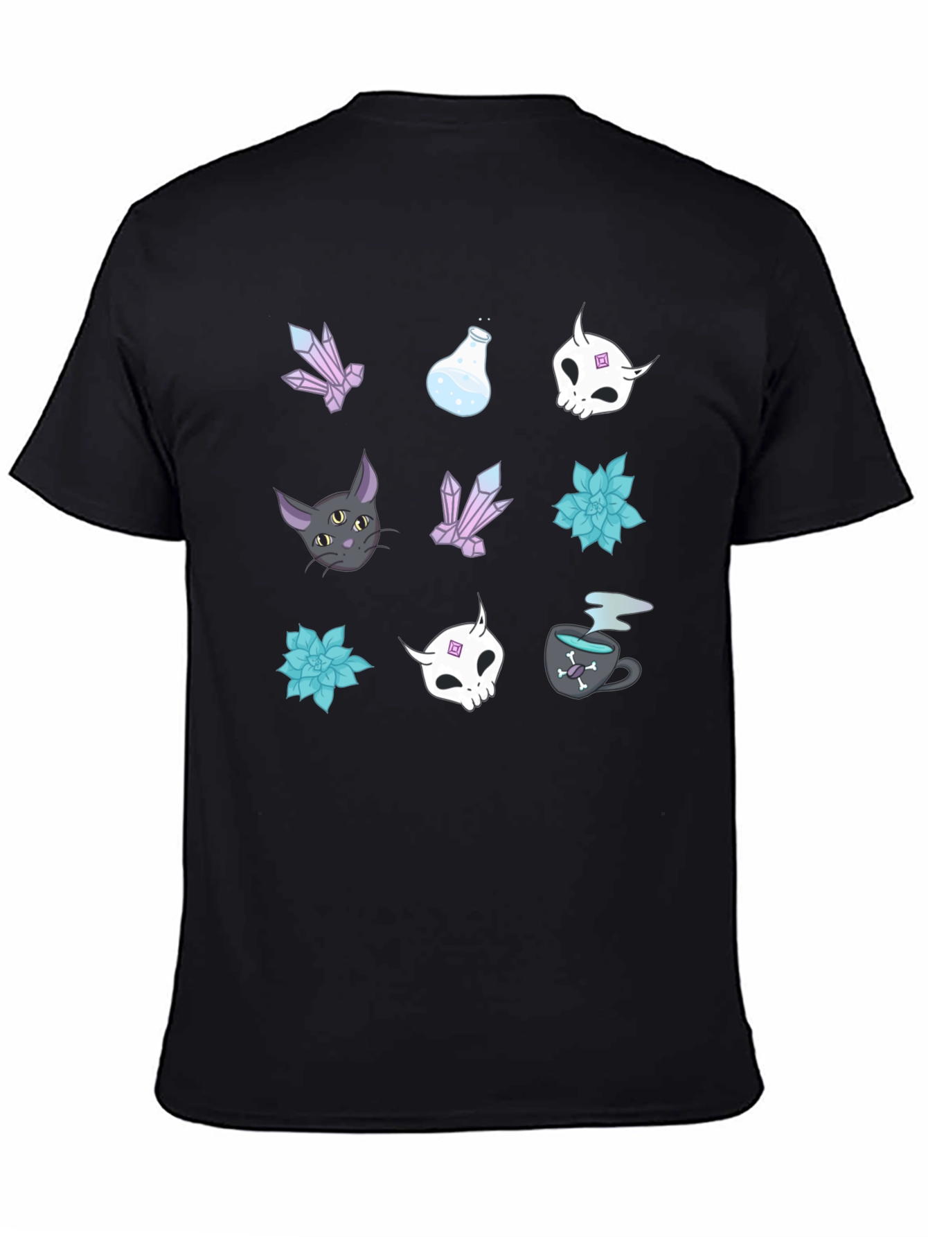 Mystical Graphic Print Tee - Black