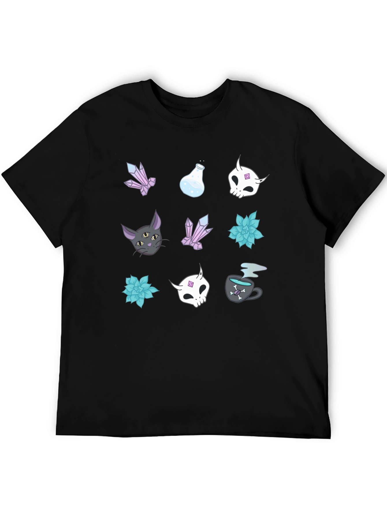 Mystical Graphic Print Tee - Black