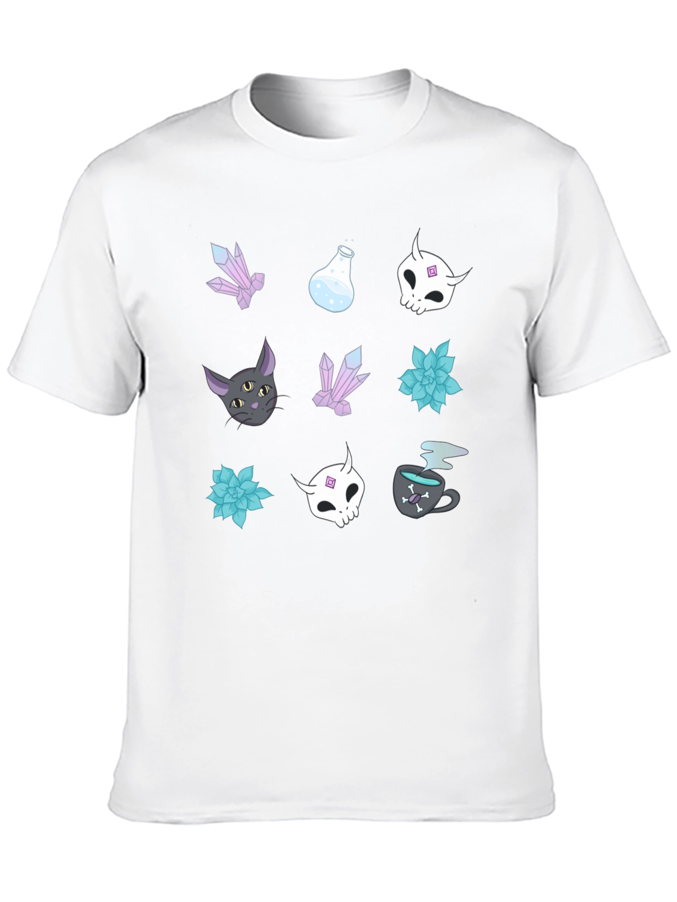 Mystical Graphic Print Tee - Black