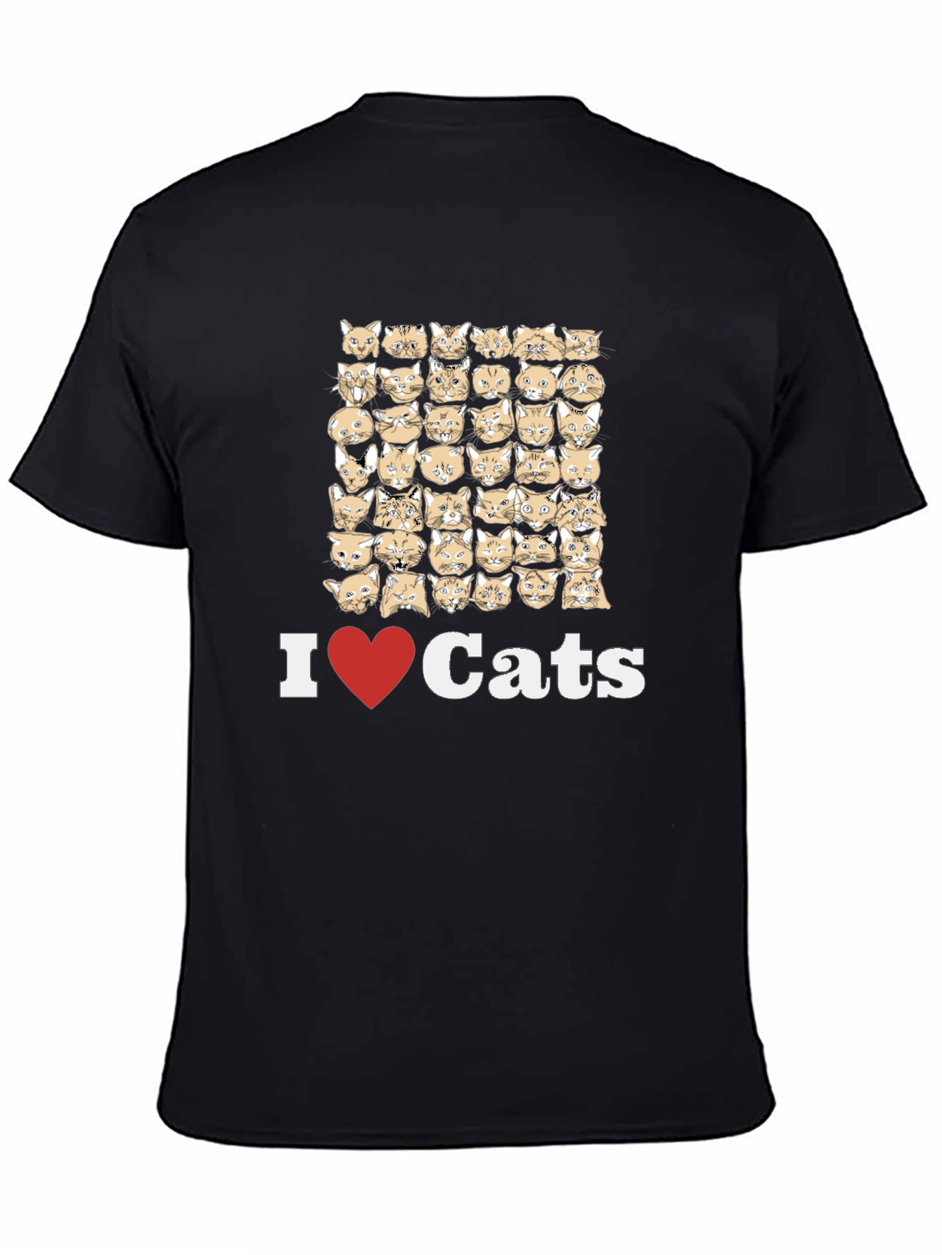I Love Cats T-Shirt - Novelty Cat Design Tee