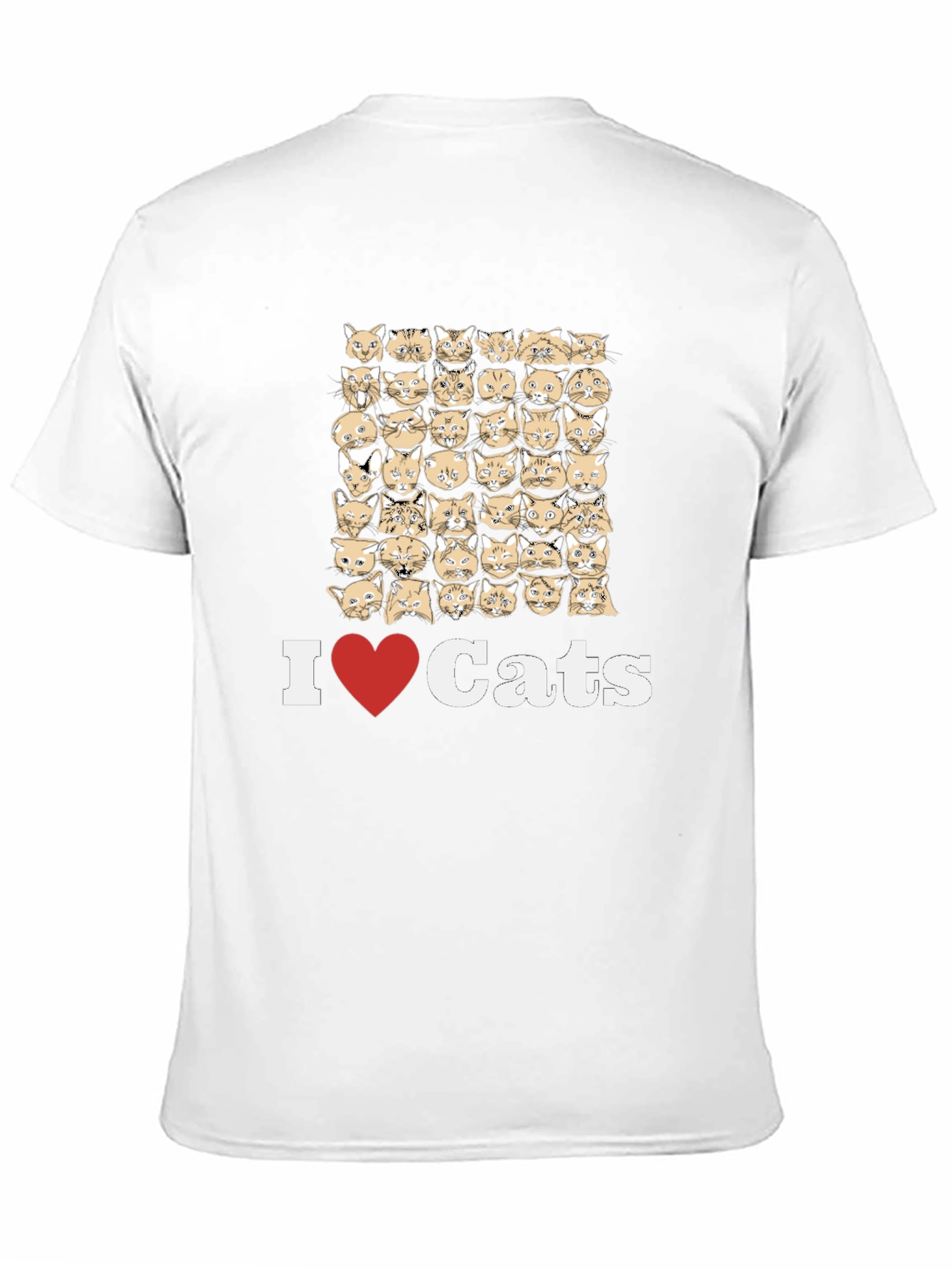 I Love Cats T-Shirt - Novelty Cat Design Tee