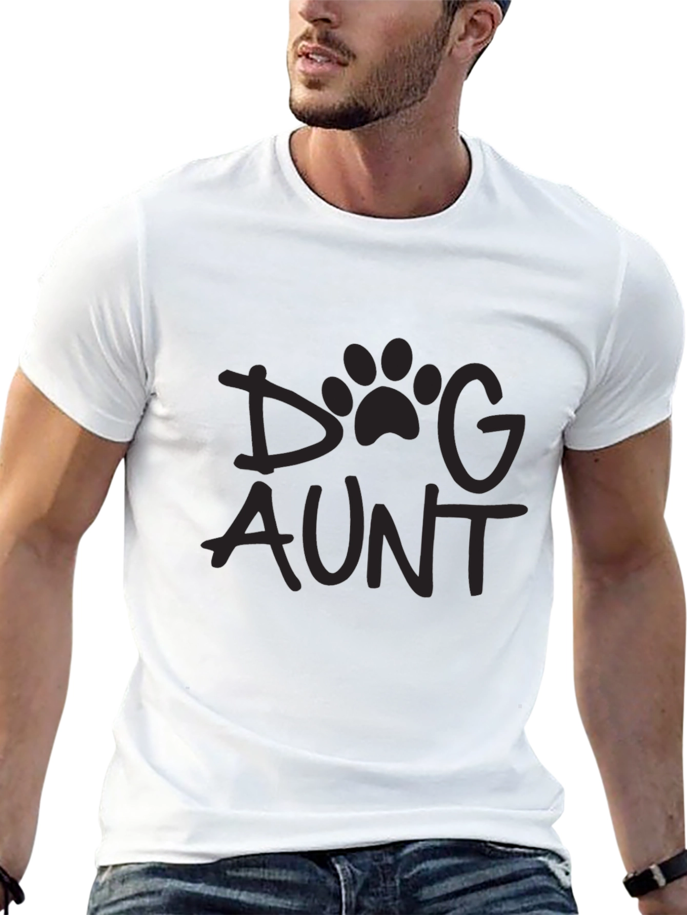Dog Aunt T-Shirt - Paw Print