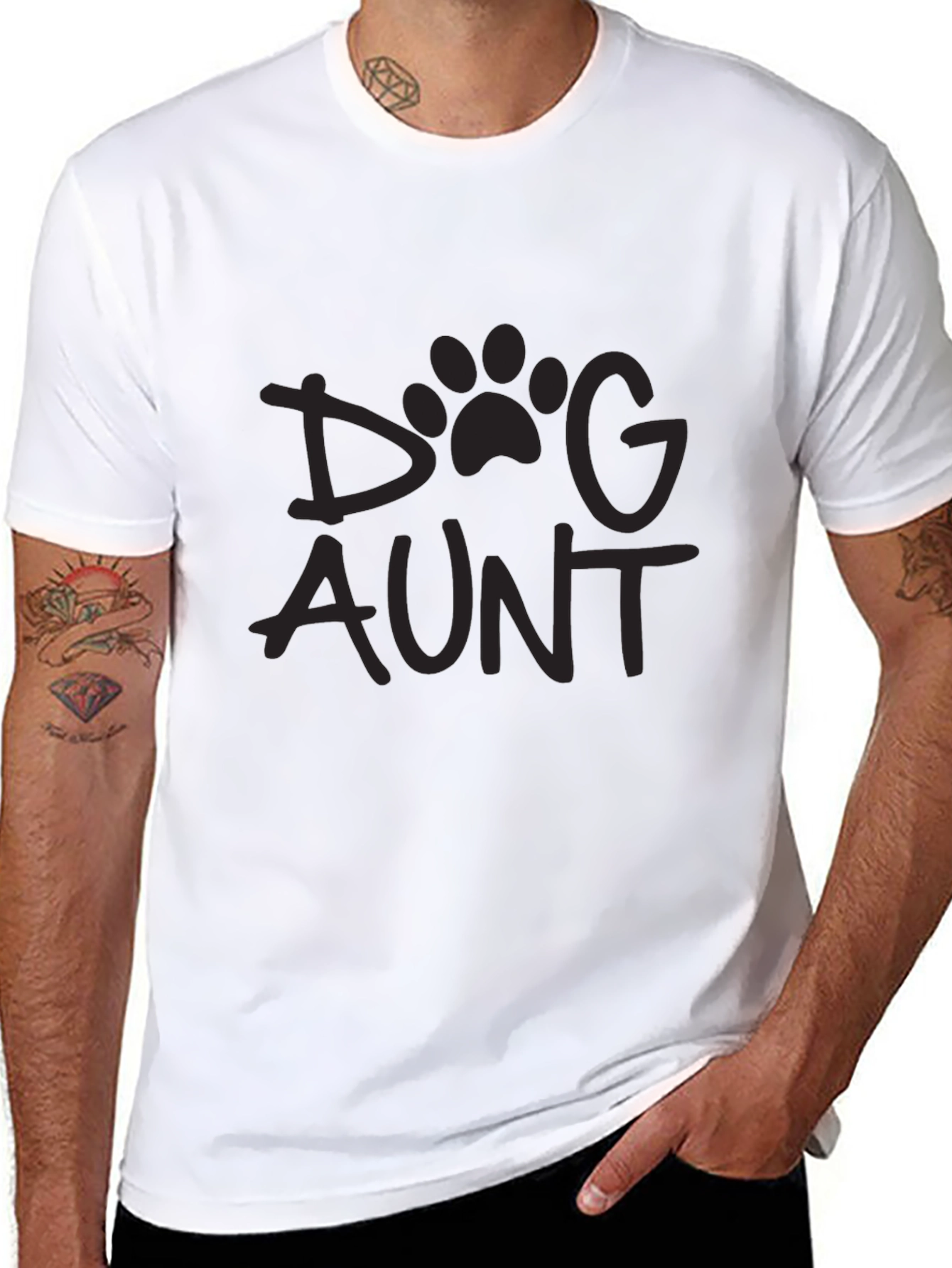 Dog Aunt T-Shirt - Paw Print