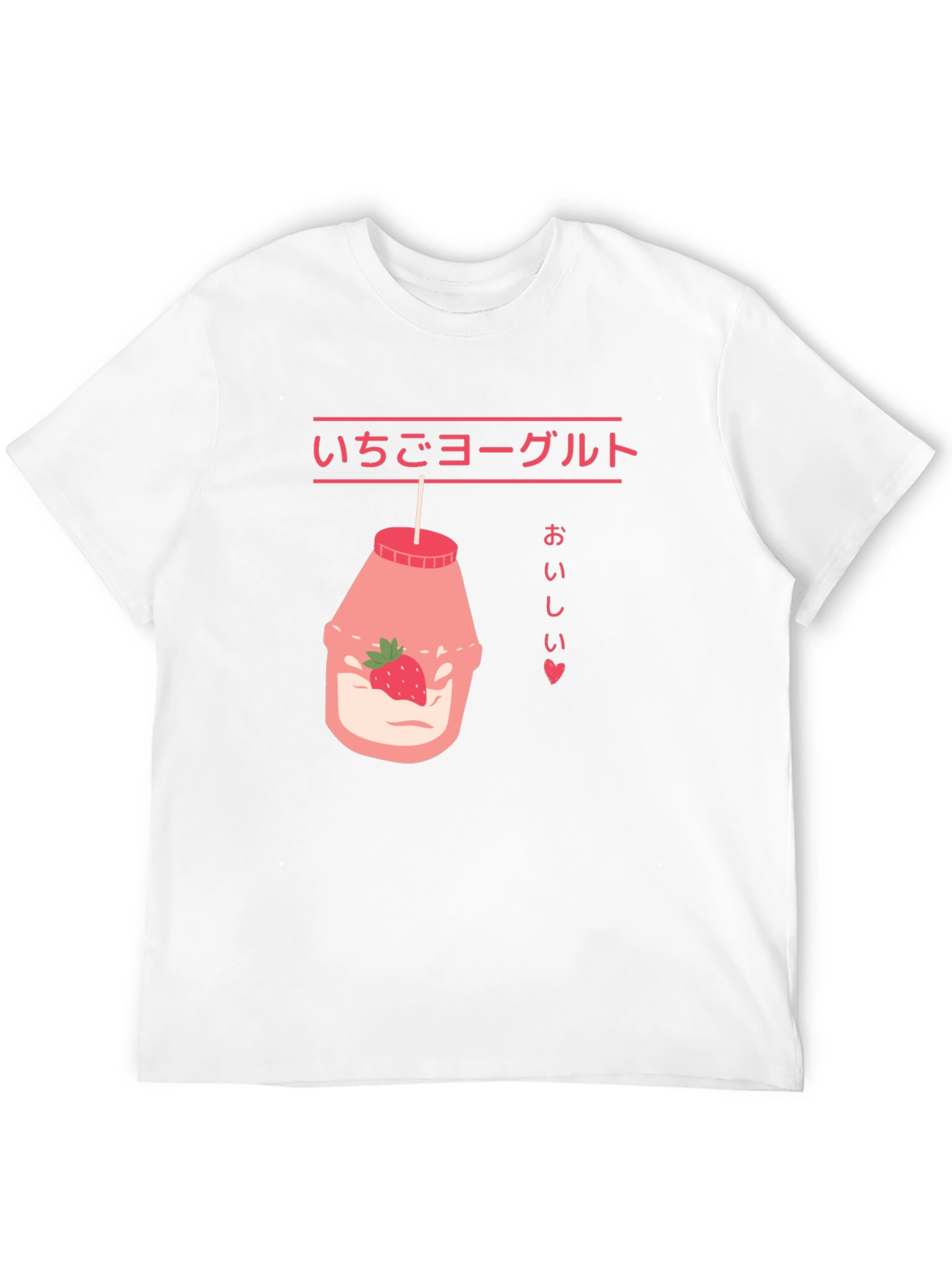 Strawberry Yogurt Drink T-Shirt - Kawaii Japanese Style