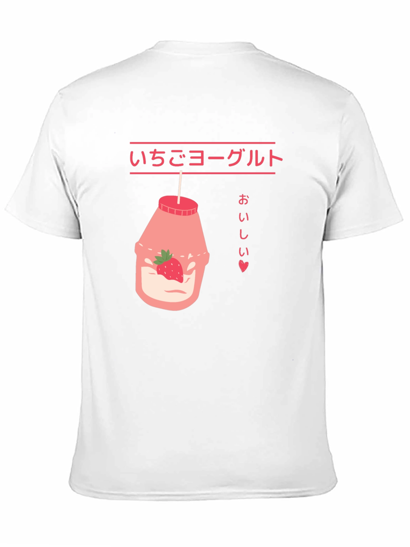 Strawberry Yogurt Drink T-Shirt - Kawaii Japanese Style