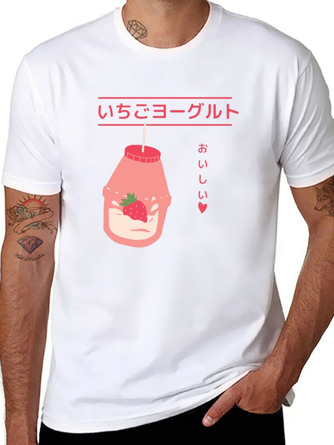 Strawberry Yogurt Drink T-Shirt - Kawaii Japanese Style