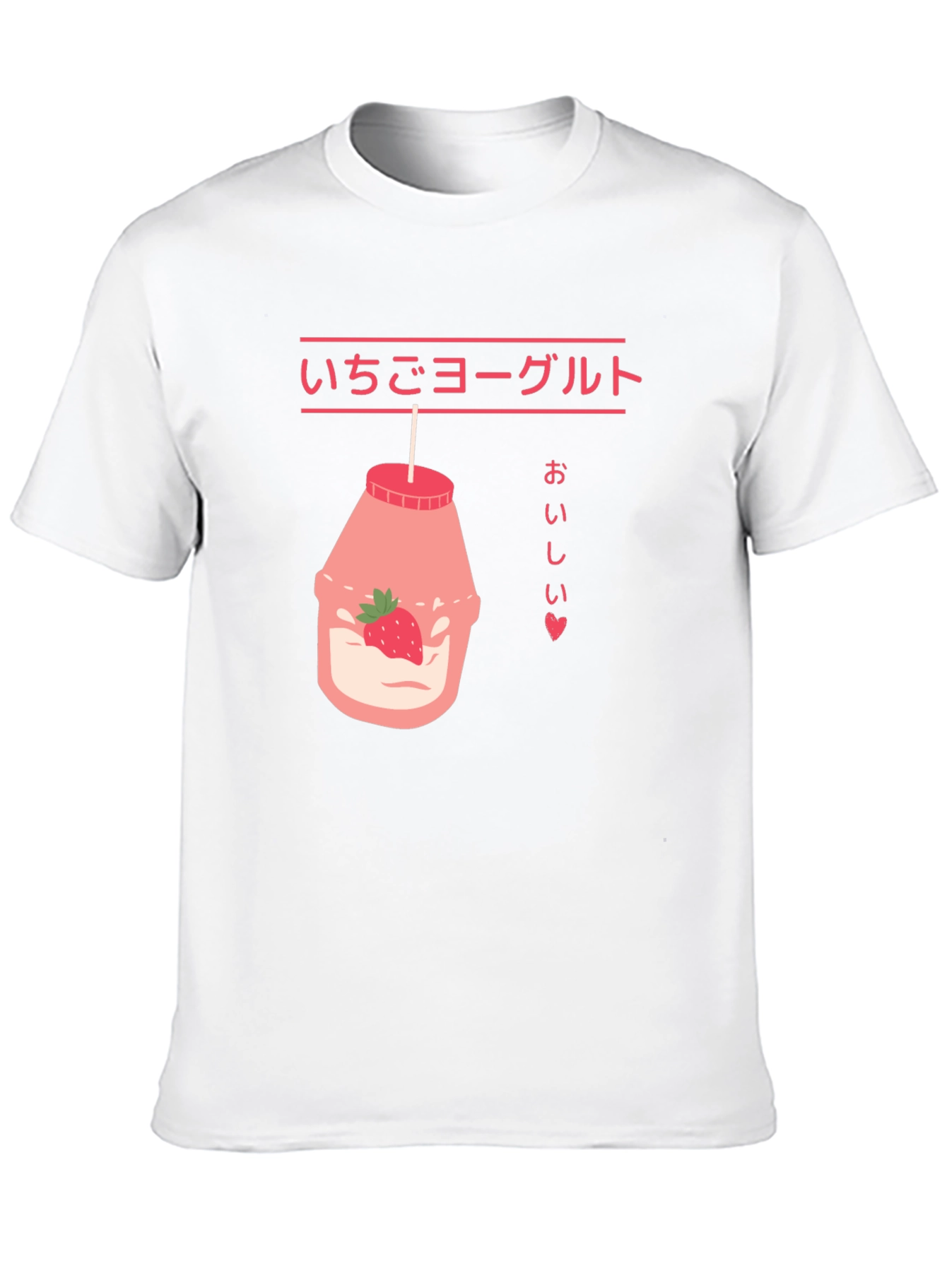 Strawberry Yogurt Drink T-Shirt - Kawaii Japanese Style