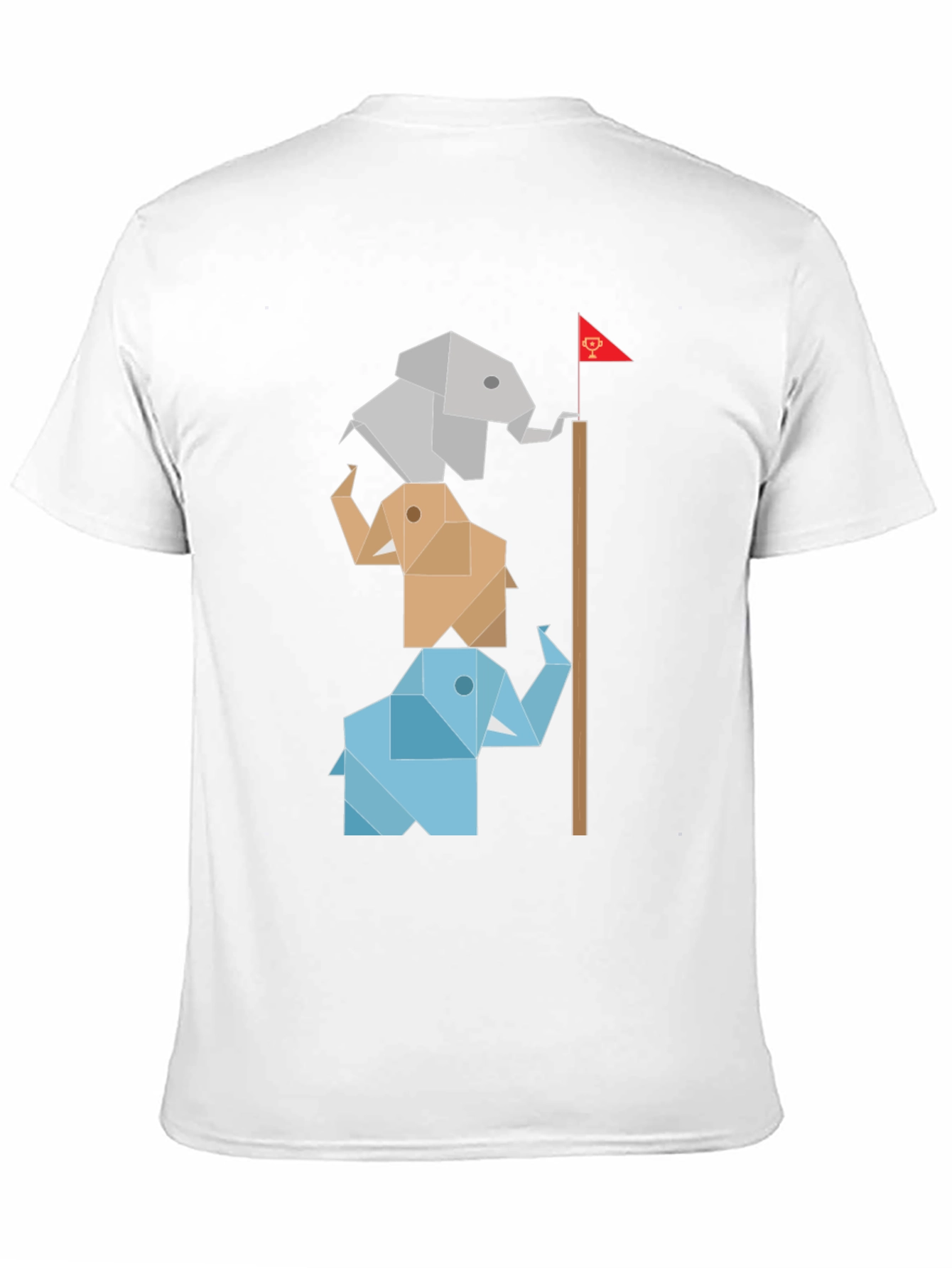 Origami Elephant Totem Tee - Unique Graphic Design