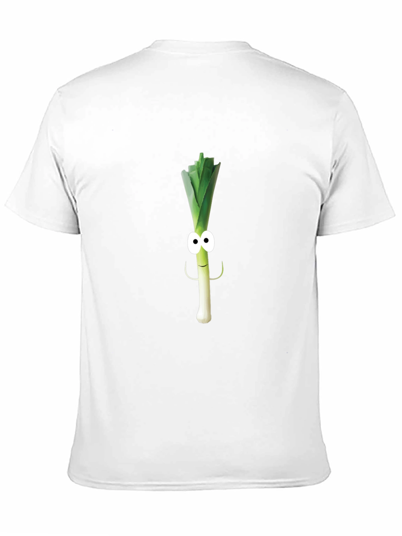 Funny Leek Character Black T-Shirt