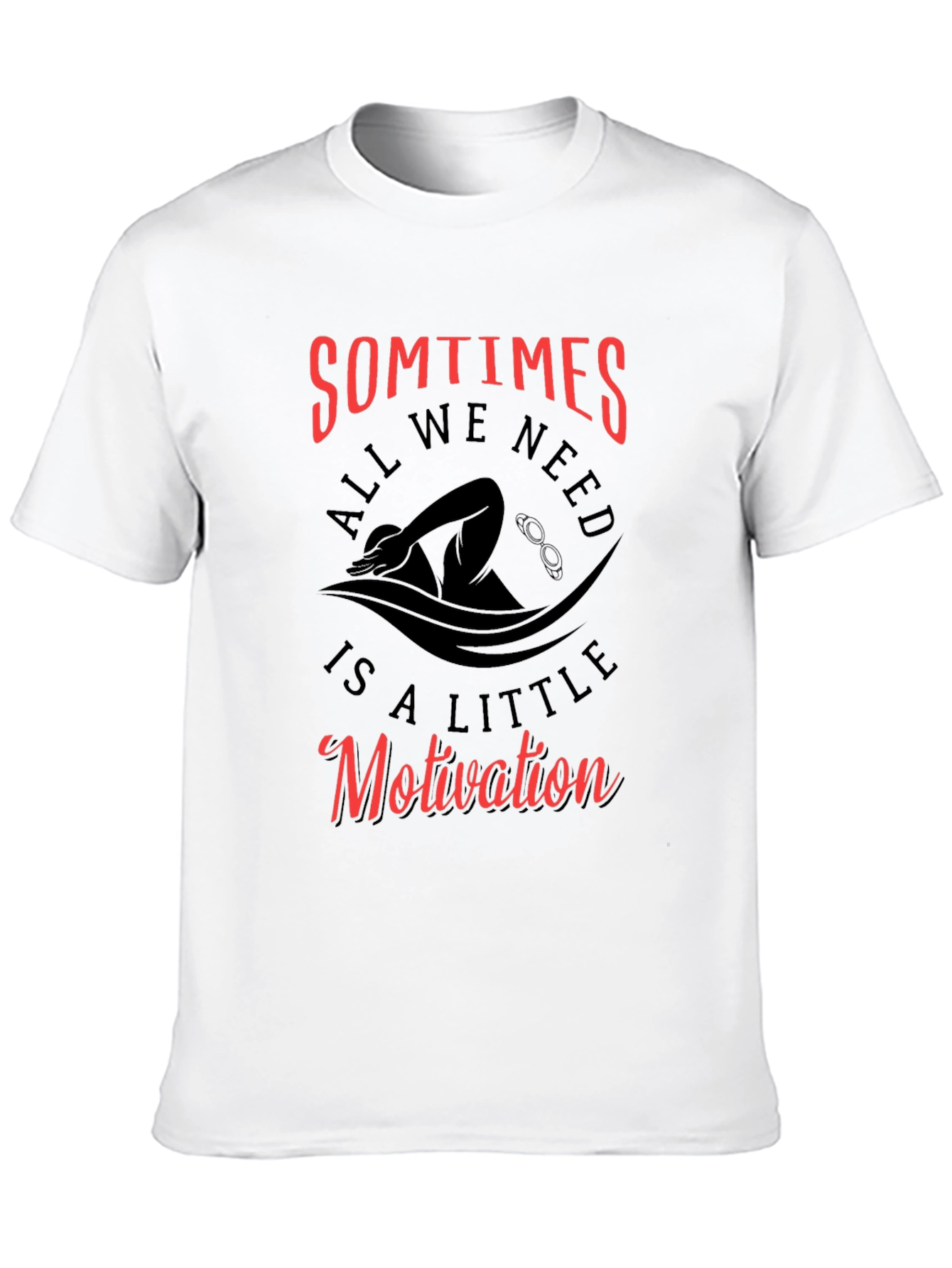 Motivational Swimmer Black T-Shirt
