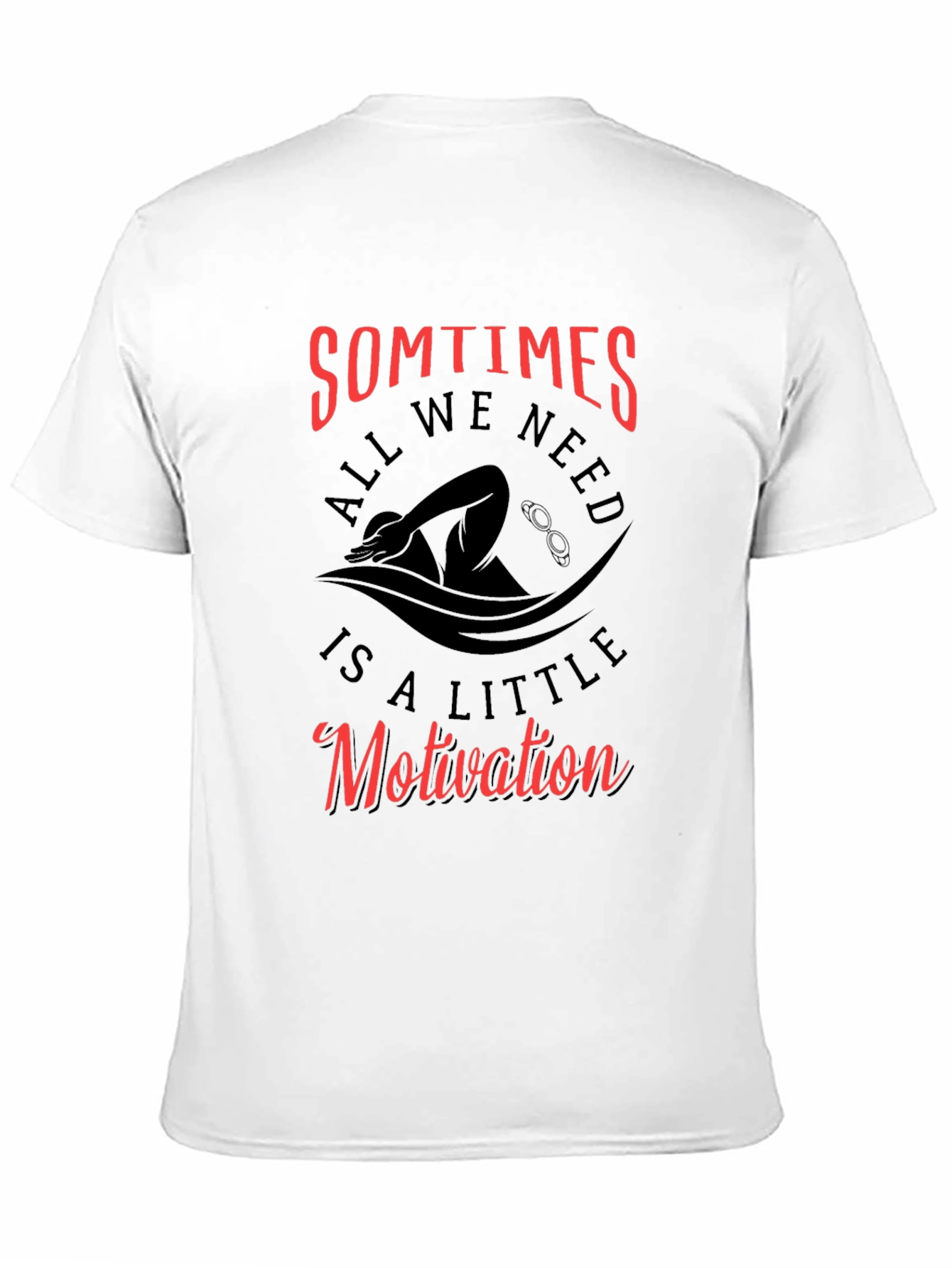 Motivational Swimmer Black T-Shirt