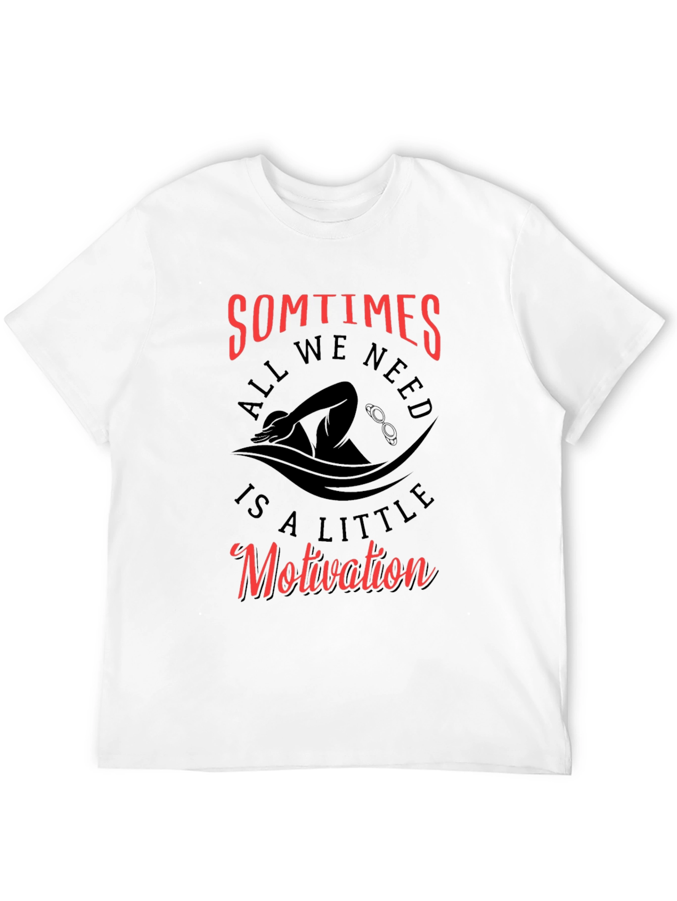 Motivational Swimmer Black T-Shirt