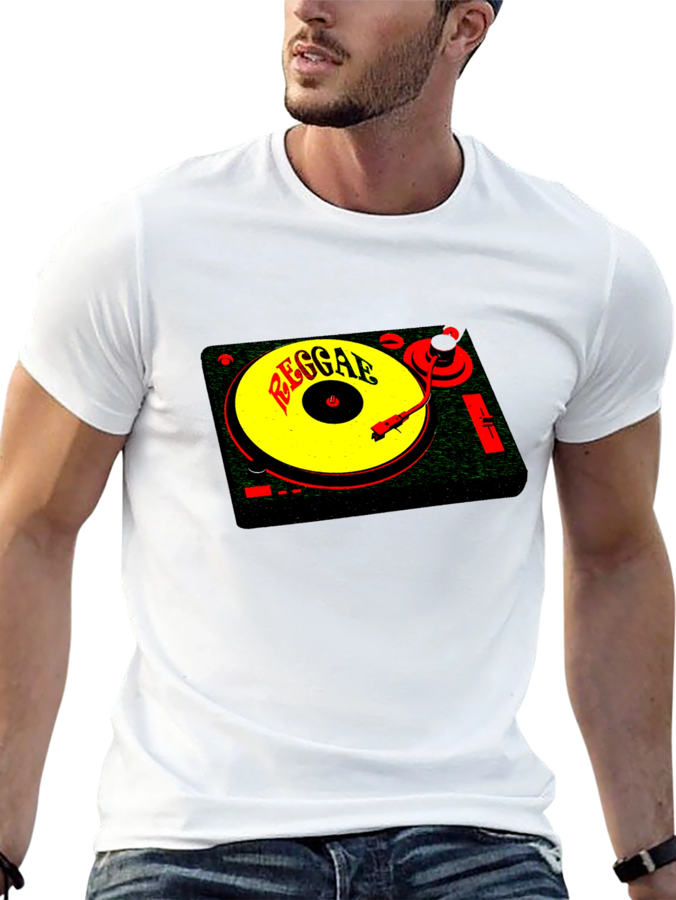 Reggae Music Turntable Graphic T-Shirt