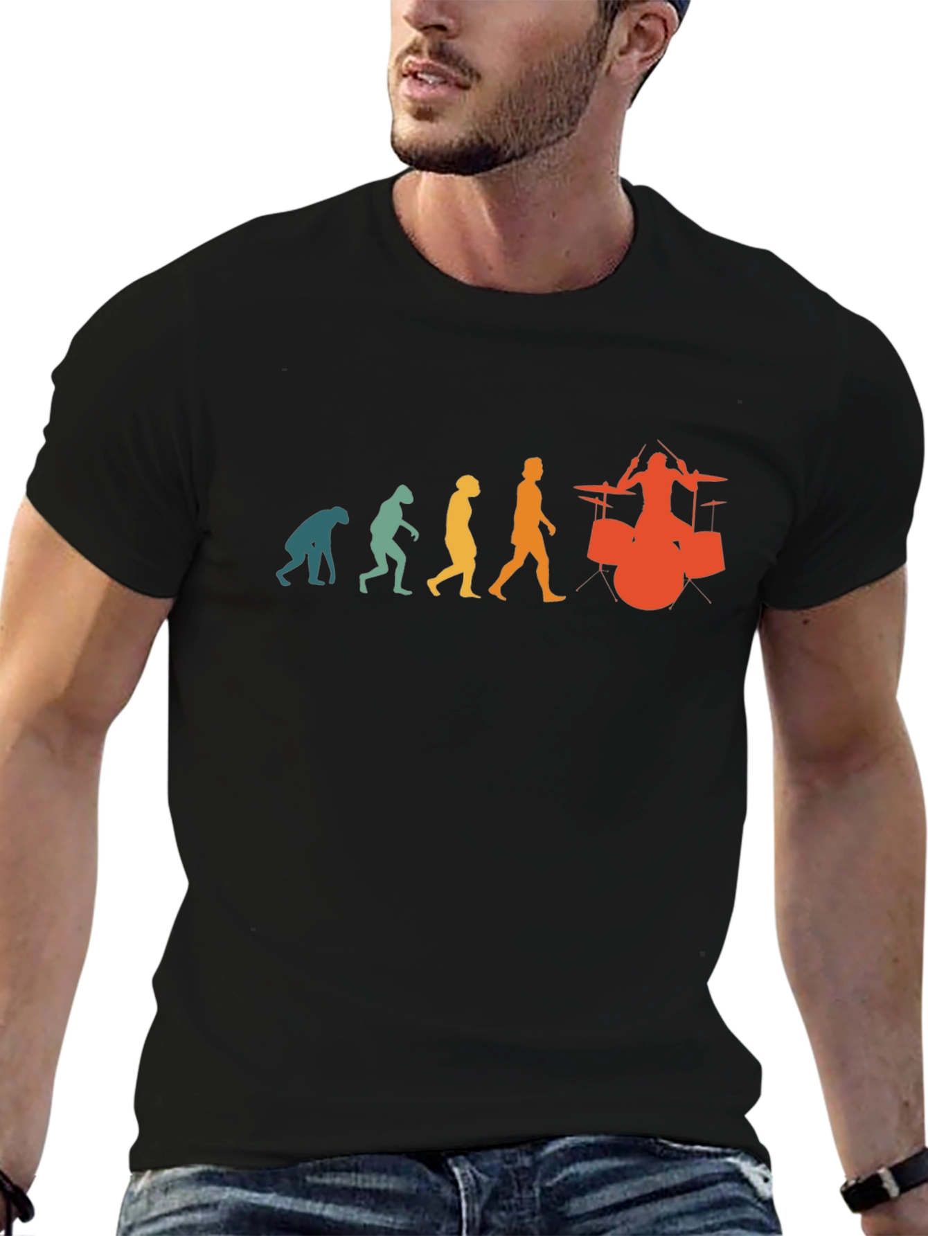 Evolution of Drumming T-Shirt - Black