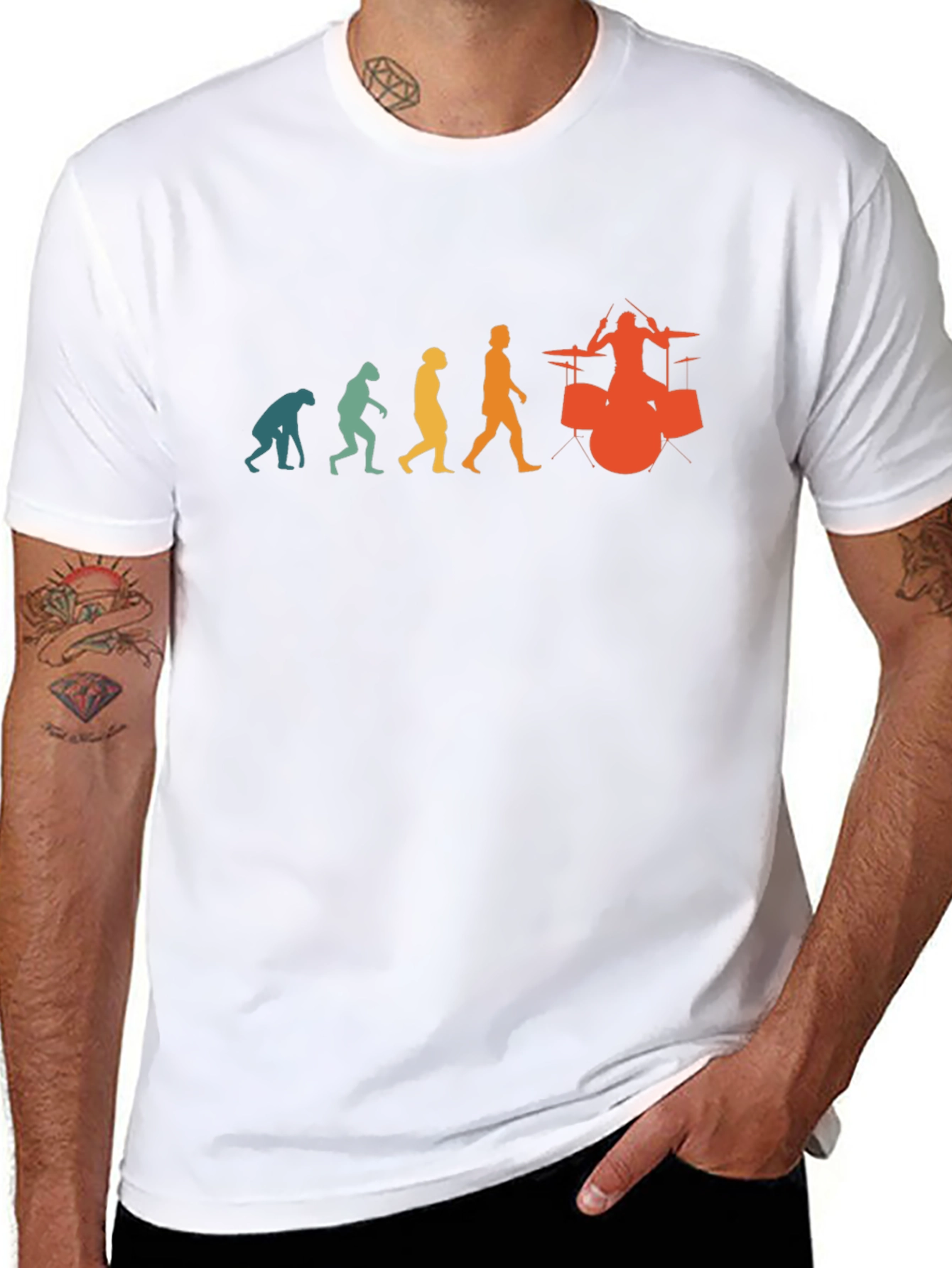 Evolution of Drumming T-Shirt - Black
