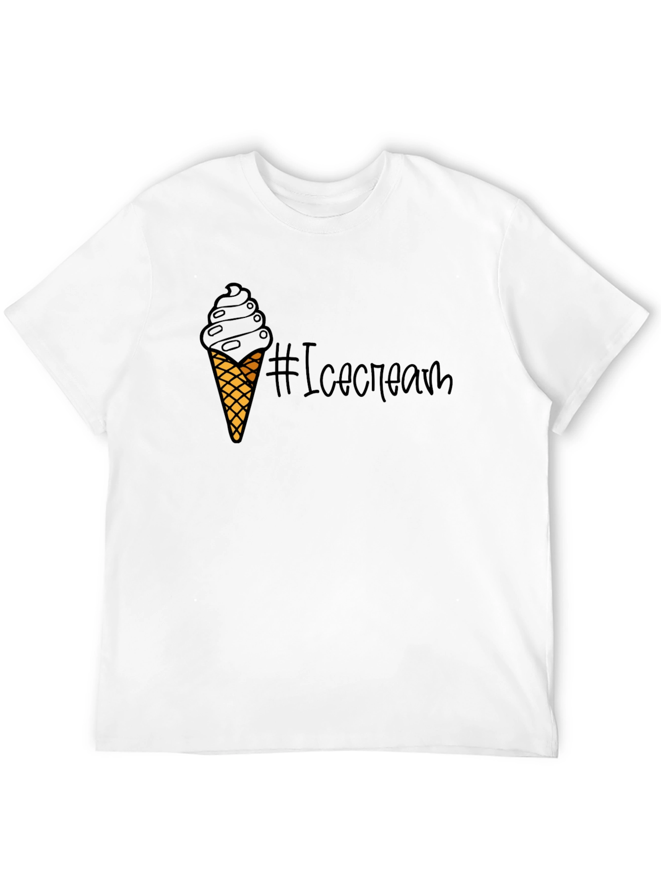 Ice Cream Graphic Black T-Shirt