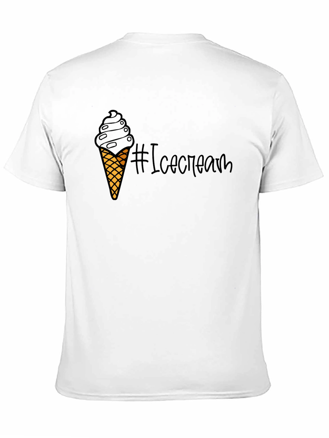 Ice Cream Graphic Black T-Shirt