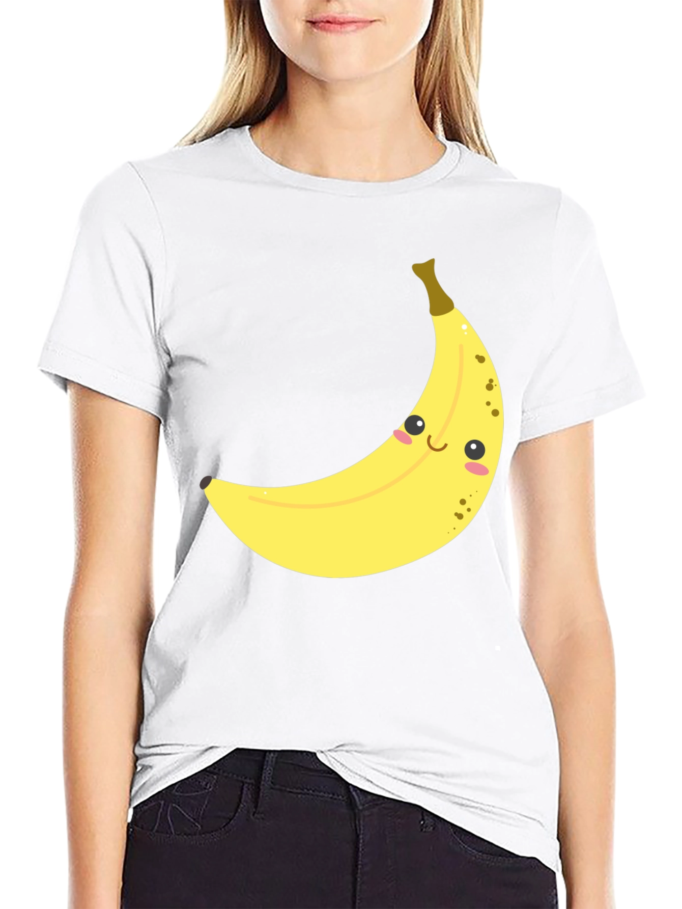 Cute Banana Graphic Tee - Unisex Black T-Shirt